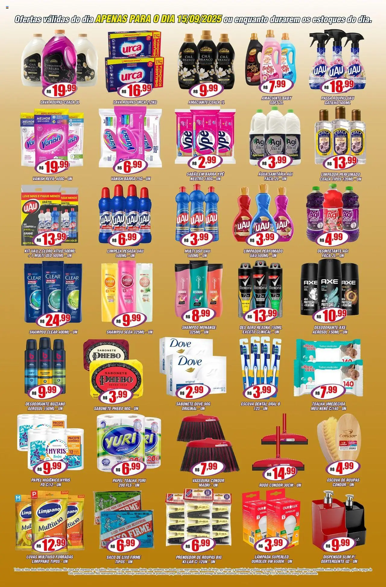 Violeta Supermercados Folheto - válido de 15.09.2025 | Página: 2 | Produtos: Cloro, Sabão, Luvas, Toalha umedecida
