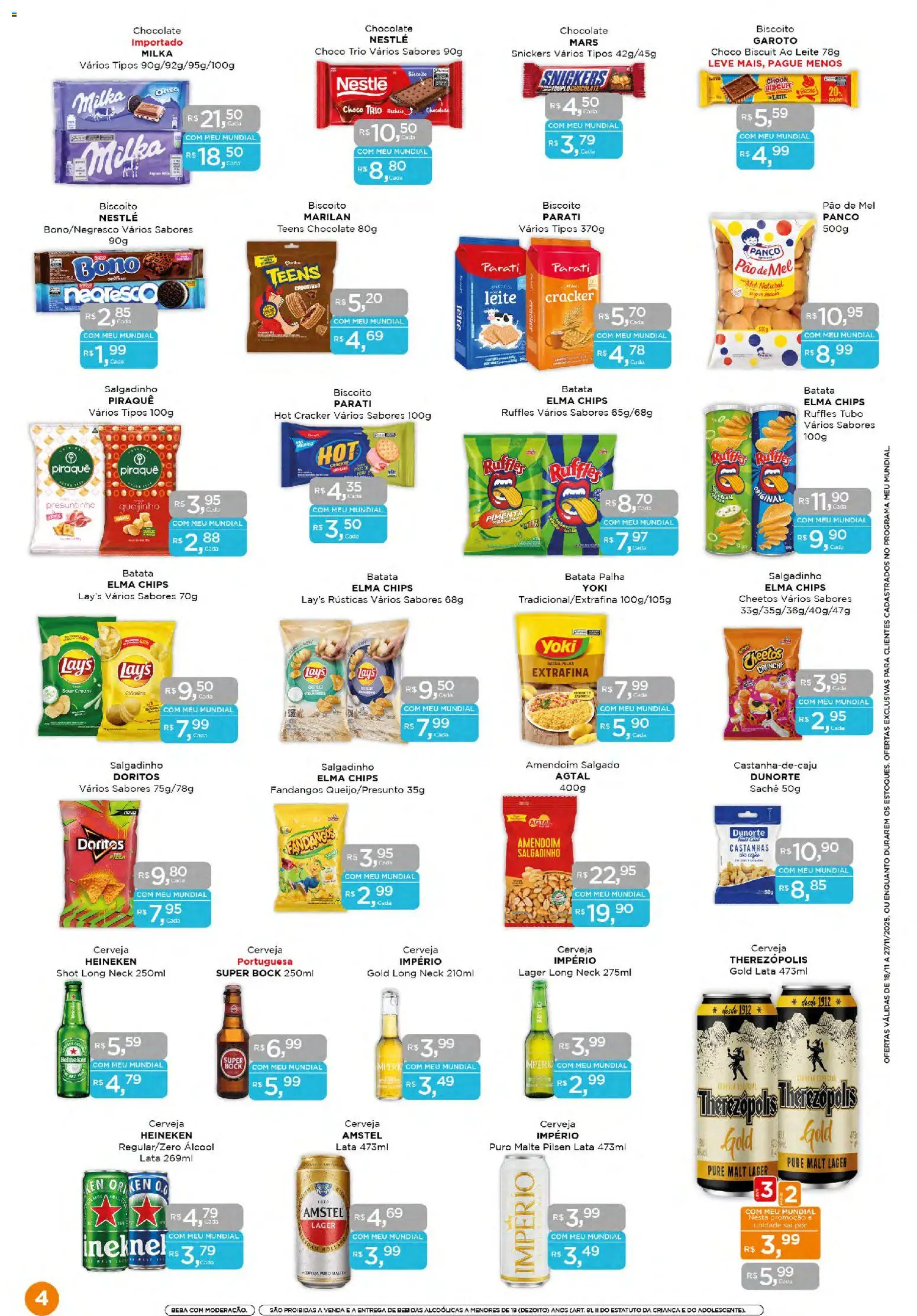 Mundial Folheto - válido de 18.11.2025 | Página: 4 | Produtos: Cebola, Pimenta, Elma Chips, Chocolate