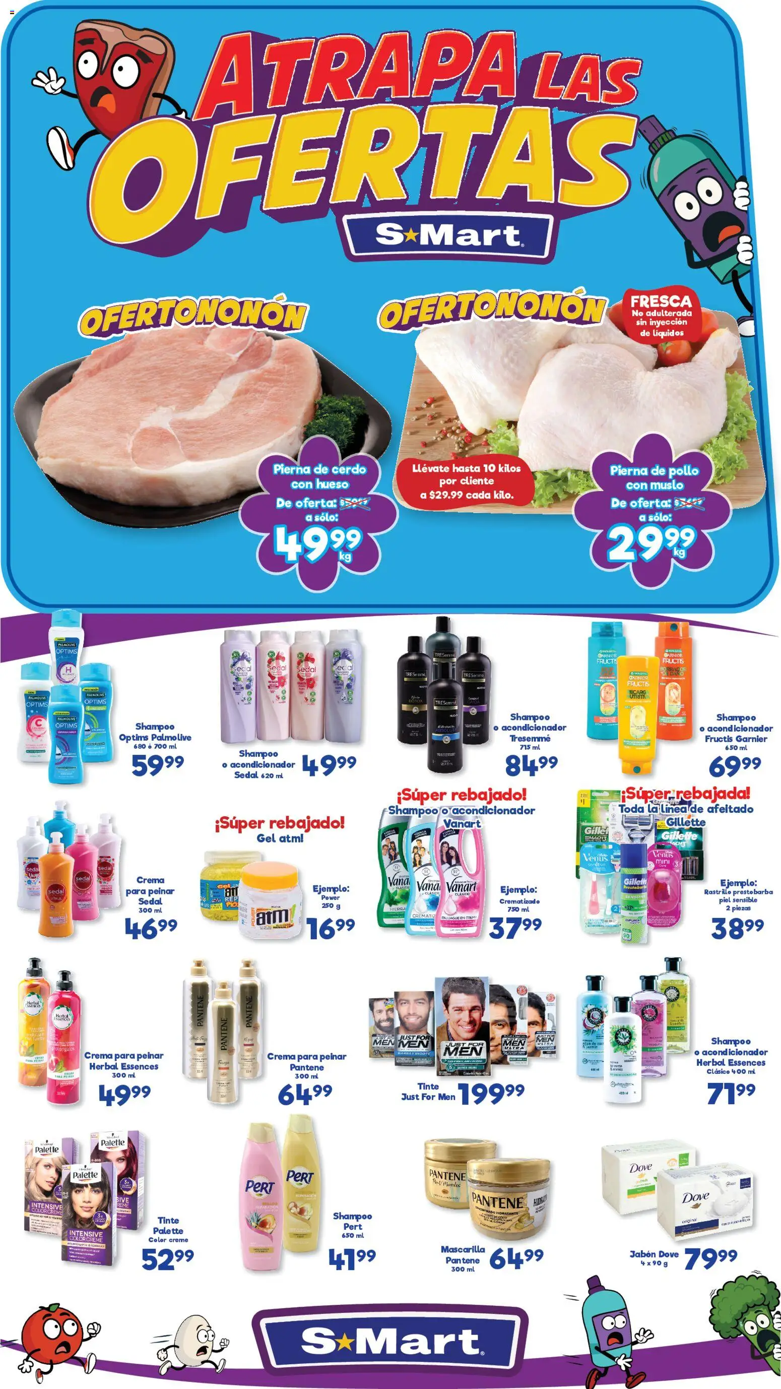 Nuevas ofertas de S-Mart válidas en toda la República Mexicana desde el 30.01.2026. ¡Encuentra las mejores ofertas en S-Mart folleto Ofertas de feria Monterrey! | Página: 1 | Productos: Rastrillo, Mascarilla, Acondicionador, Jabón
