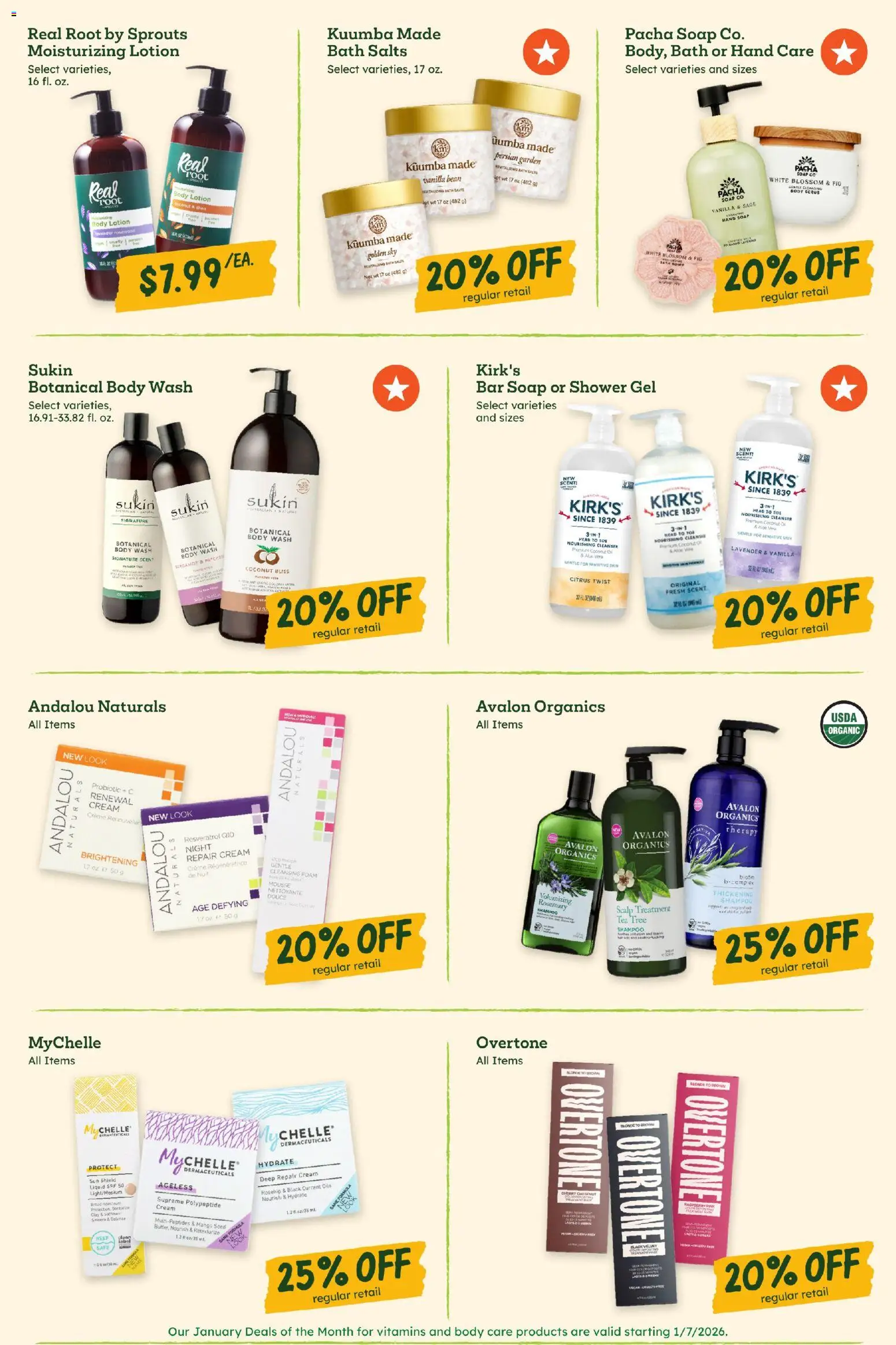 Sprouts Monthly Ad - valid from 31.12.2025 | Page: 37 | Products: Shampoo, Tea, Cream, Bar Soap