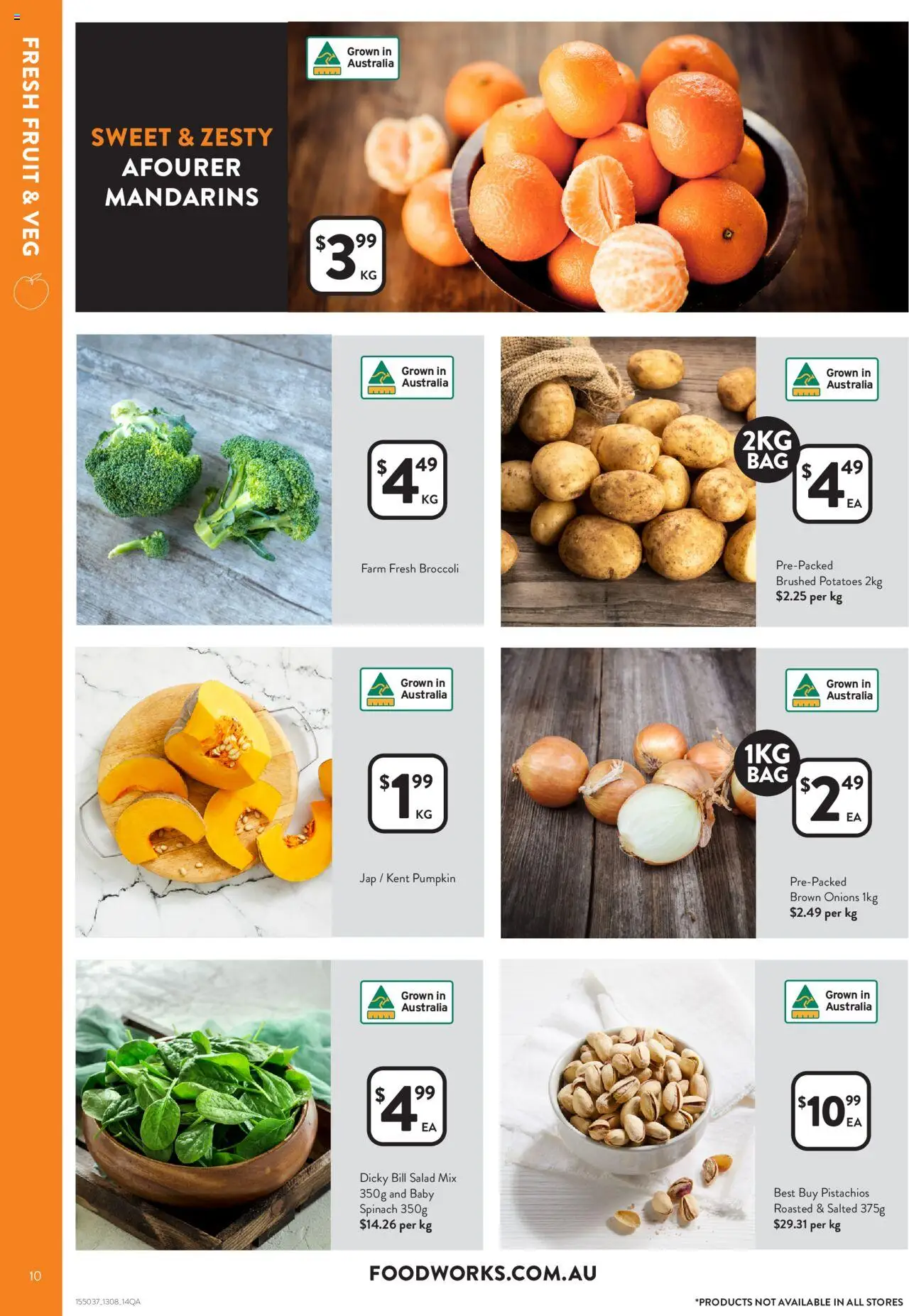 Foodworks catalogue - valid from 13.08.2025 | Page: 10 | Products: Salad, Potatoes, Spinach, Pumpkin
