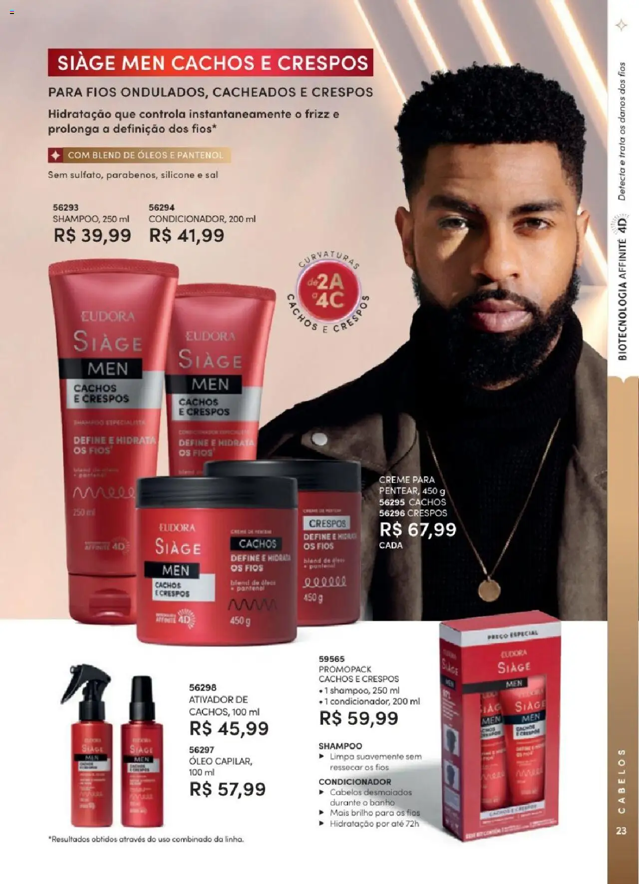 Eudora Folheto - válido de 06.06.2025 | Página: 23 | Produtos: Shampoo, Condicionador, Óleo, Sal