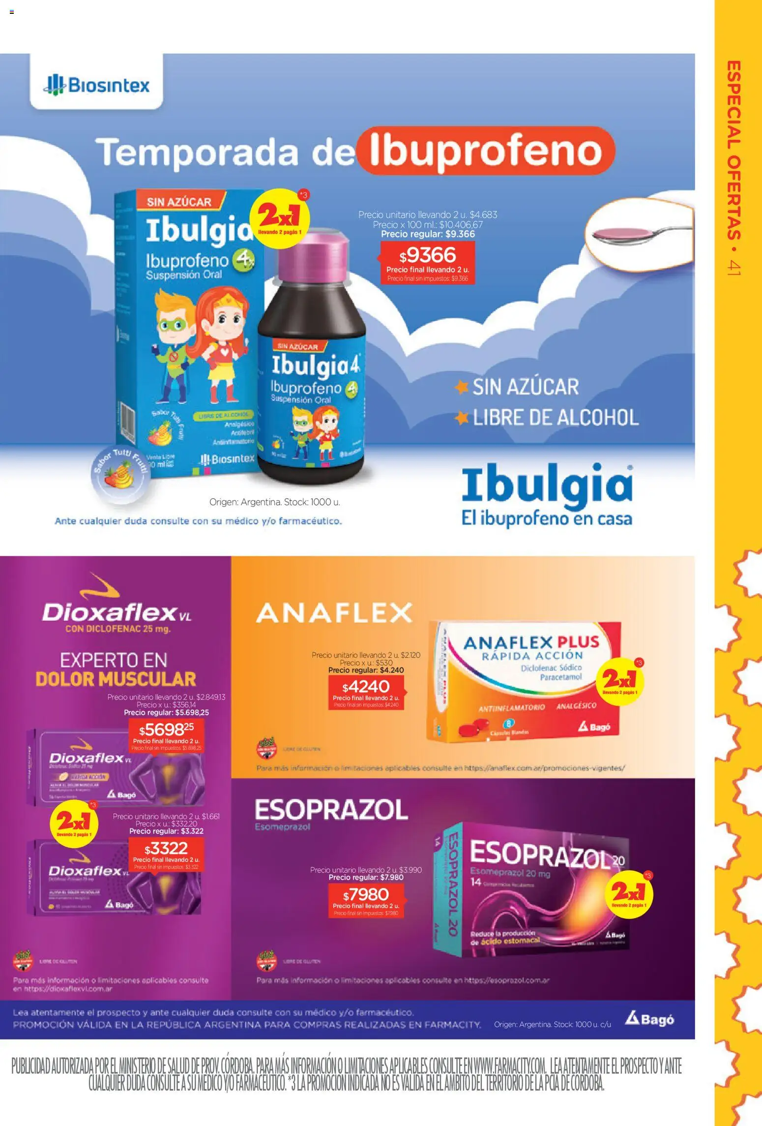 Farmacity catálogo │ válido desde el 03.03.2026 | Página: 41 | Productos: Azucar, Analgésico, Antiinflamatorio