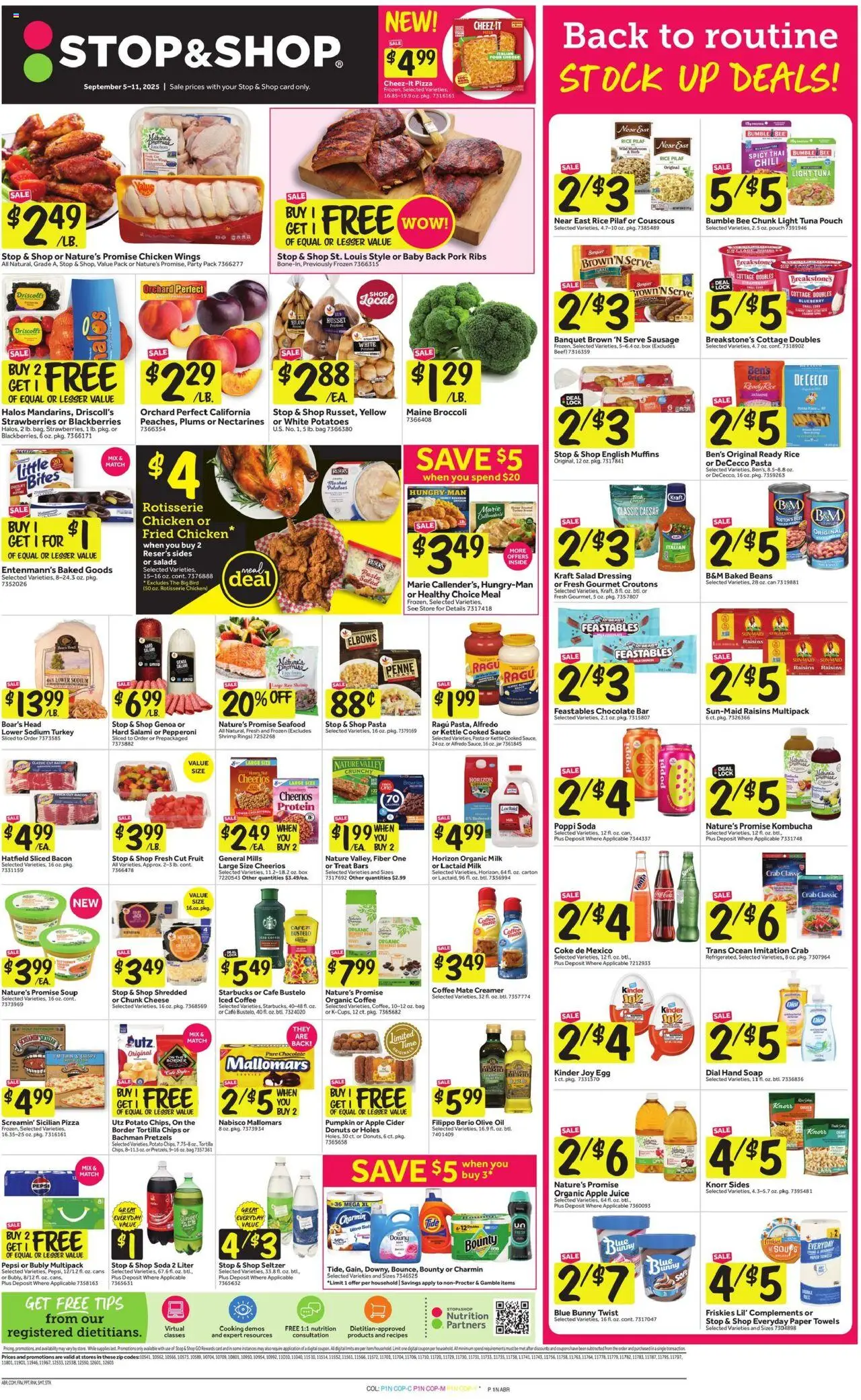Stop & Shop Weekly Ad - valid from 05.09.2025 | Page: 1 | Products: Oil, Salami, Chips, Kettle