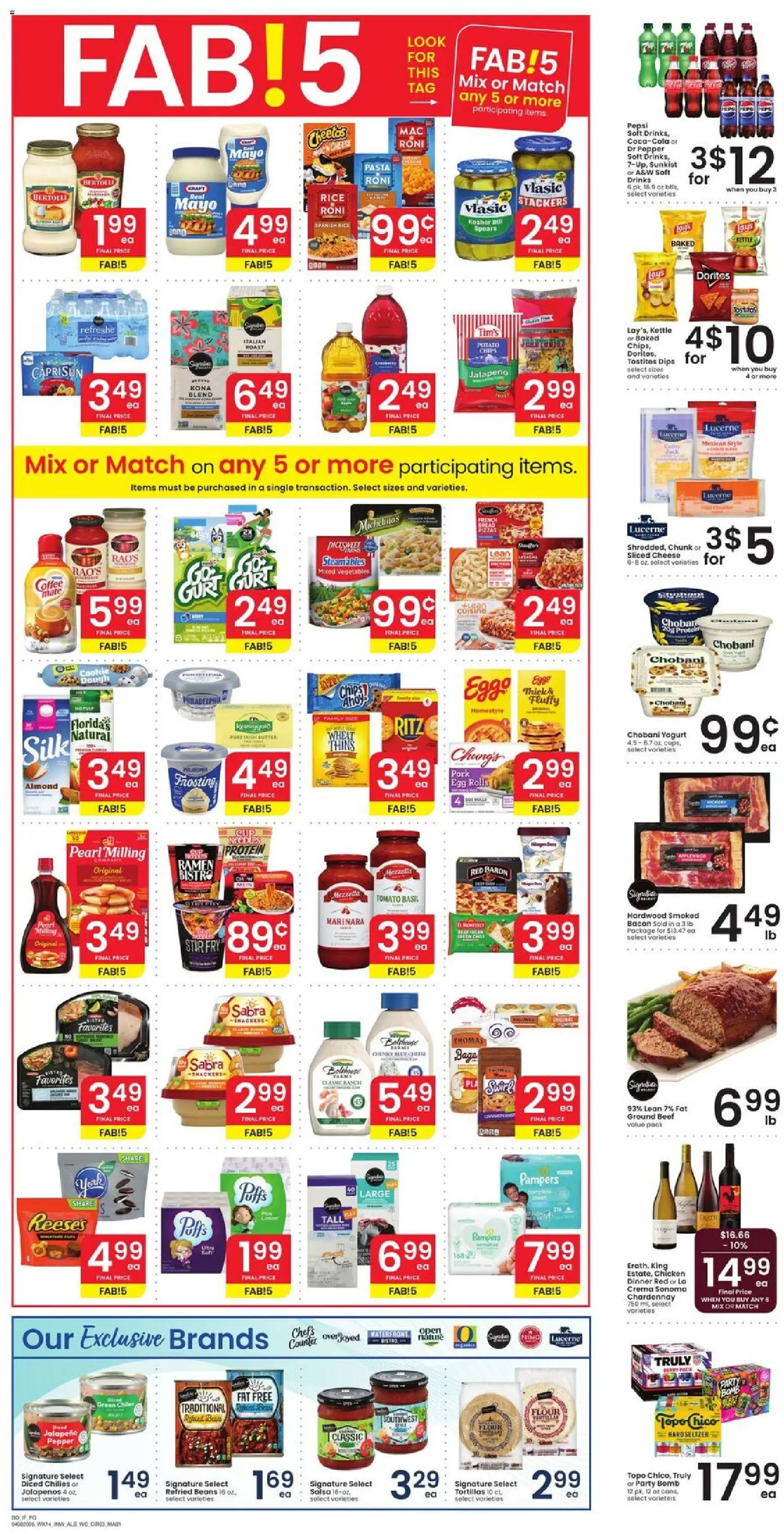 Albertsons Weekly Ad - valid from 08.04.2026 | Page: 2 | Products: Yogurt, Pasta, Chips, Pepper