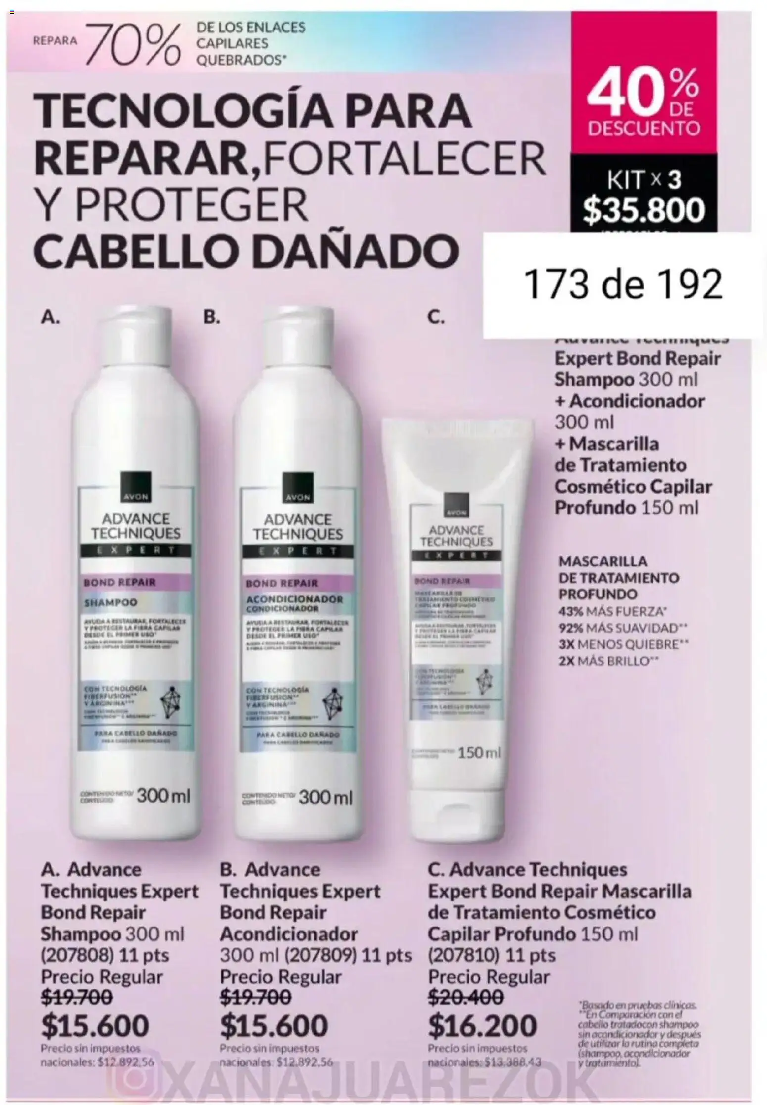 Avon - Campaña 3/2026 │ válido desde el 01.03.2026 | Página: 164 | Productos: Mascarilla, Shampoo, Acondicionador, Brillo