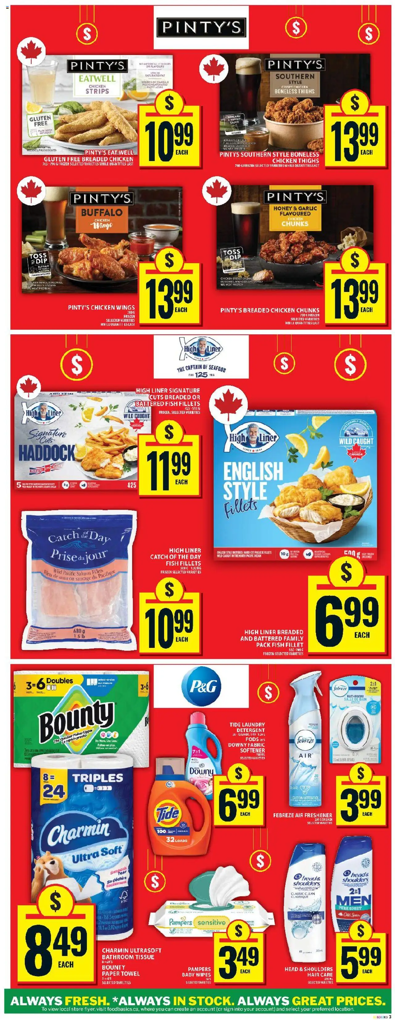Food Basics flyer valid from 11.09.2025 | Page: 6 | Products: Fish, Chicken wings, Detergent, Chicken