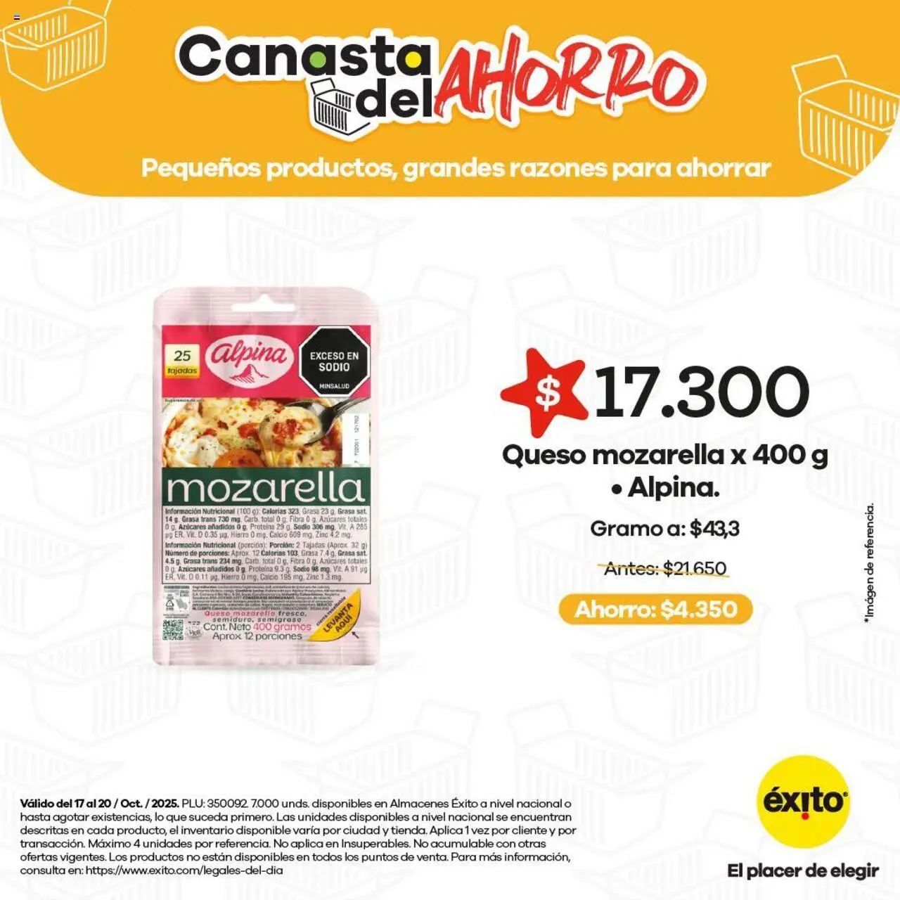 Éxito revista - valida desde el 17.10.2025 | Página: 11 | Productos: Queso
