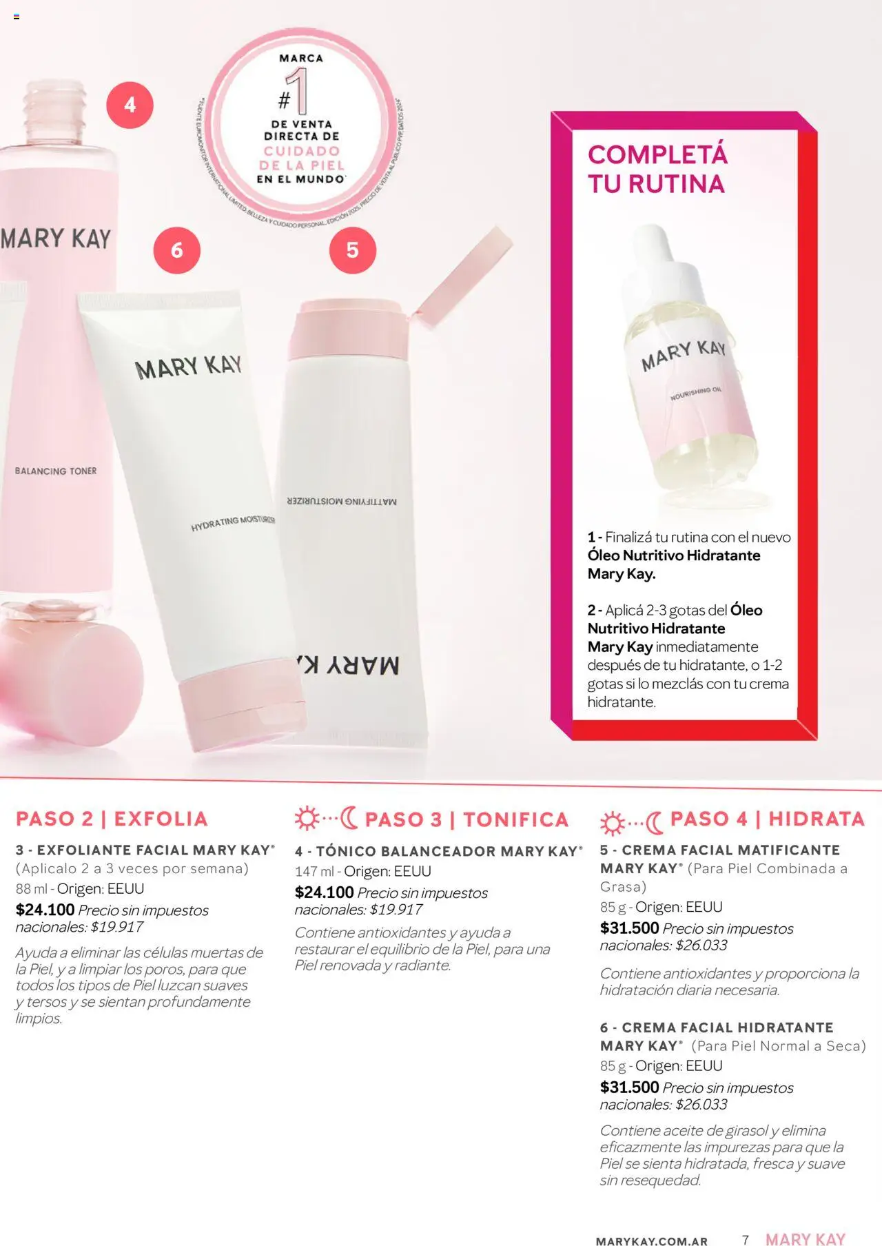 Mary Kay catálogo Invierno │ válido desde el 01.07.2025 | Página: 7 | Productos: Aceite, Fuente, Exfoliante facial, Crema