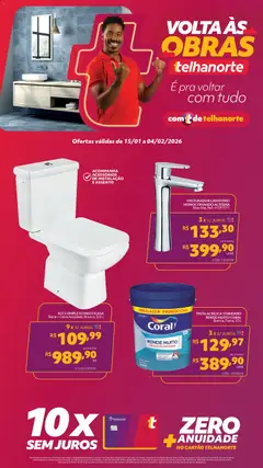 Telhanorte - Ofertas atuais - Pré-Visualização do folheto da loja Telhanorte, válido de 15.01.2026