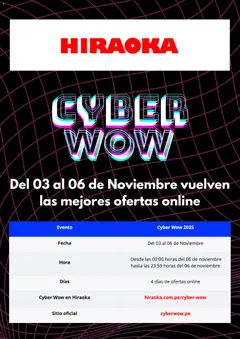 Vista previa de folleto Hiraoka - Cyber Wow aviso de la Hiraoka válido desde 30.10.2025