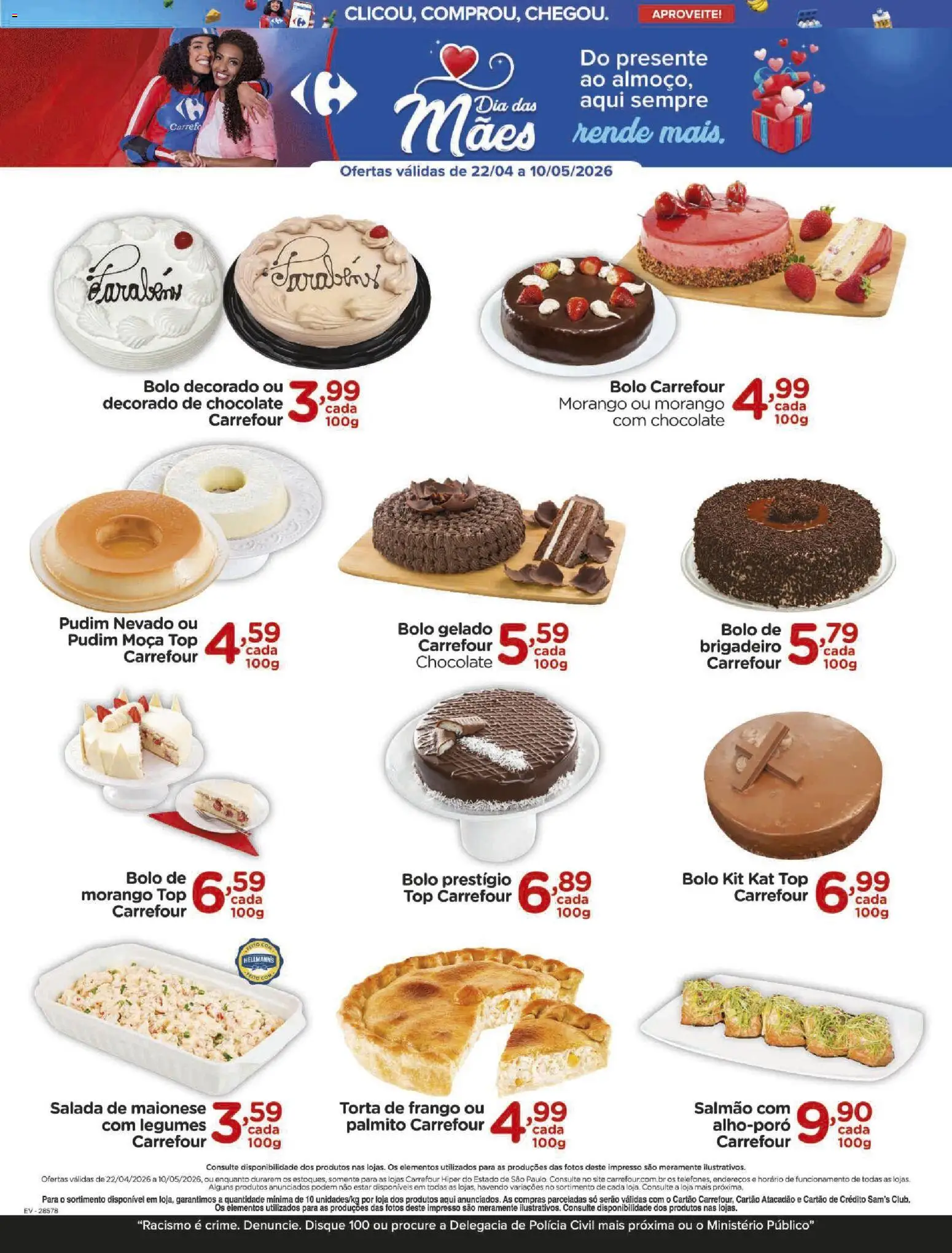 Carrefour Folheto - válido de 22.04.2026 | Página: 15 | Produtos: Palmito, Salmão, Salada, Frango