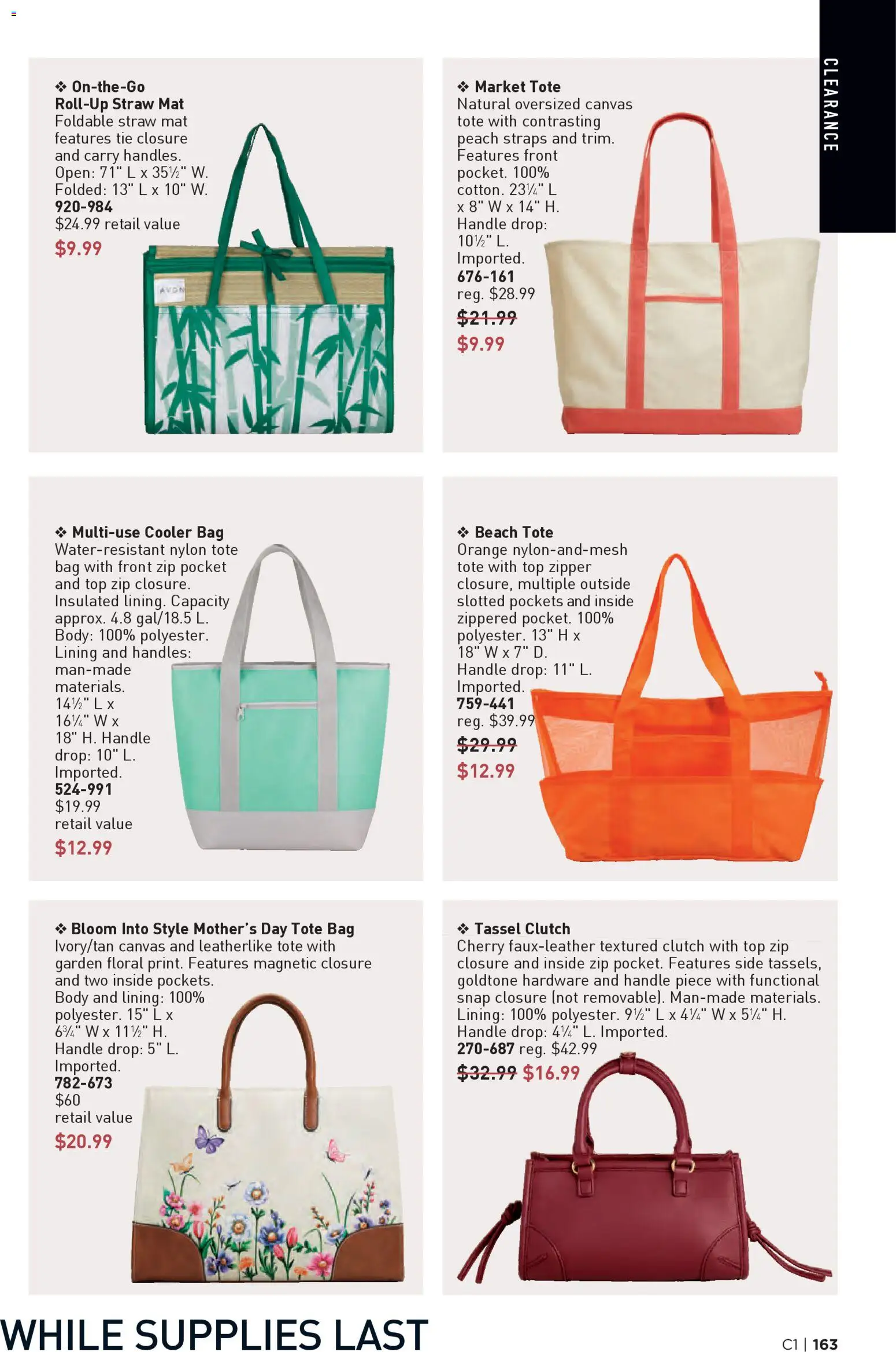 Avon Brochure - valid from 31.12.2025 | Page: 163 | Products: Canvas, Peach, Bag