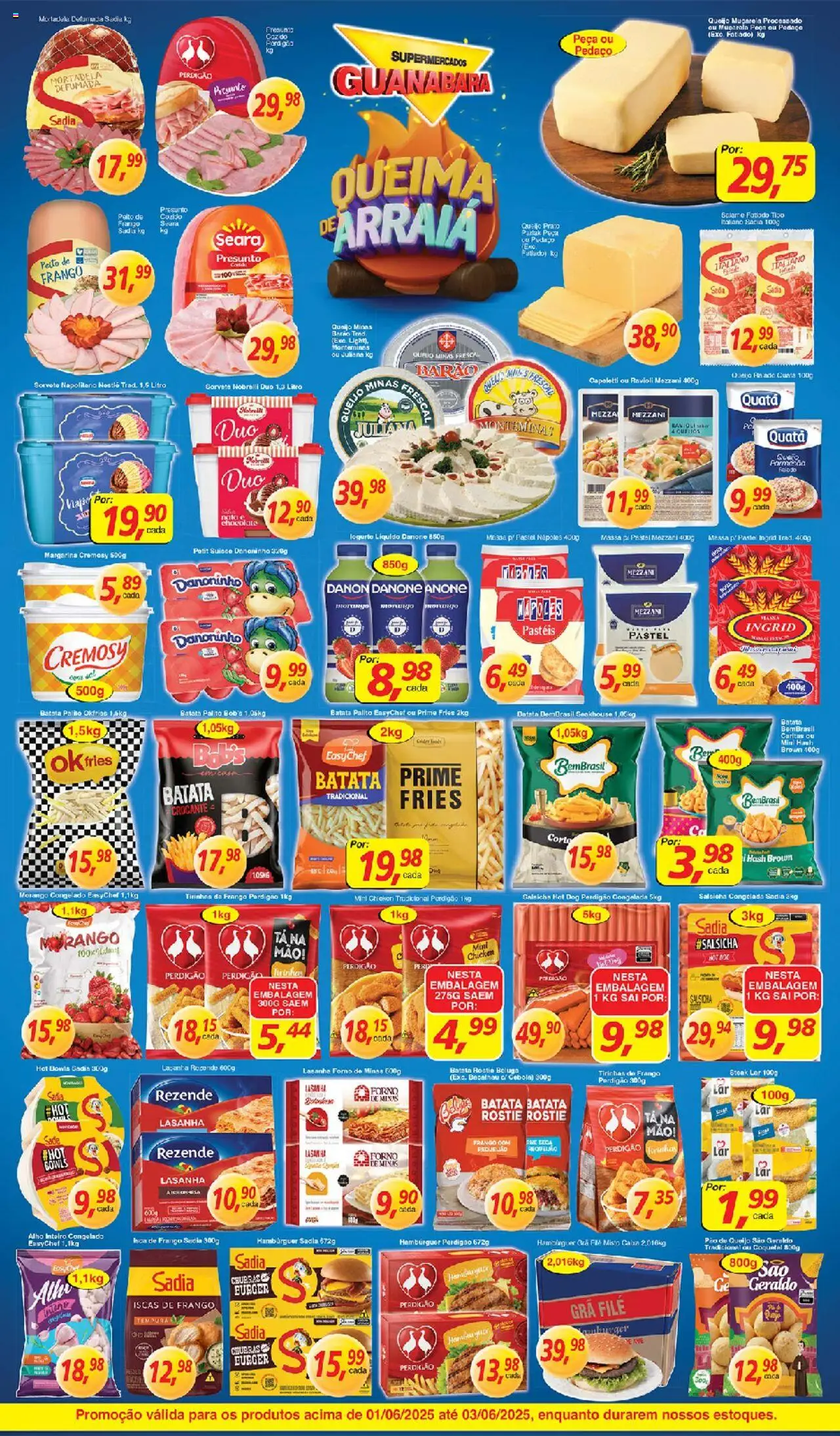 Supermercados Guanabara Folheto - válido de 01.06.2025 | Página: 4 | Produtos: Forno, Presunto, Sorvete, Pão de queijo