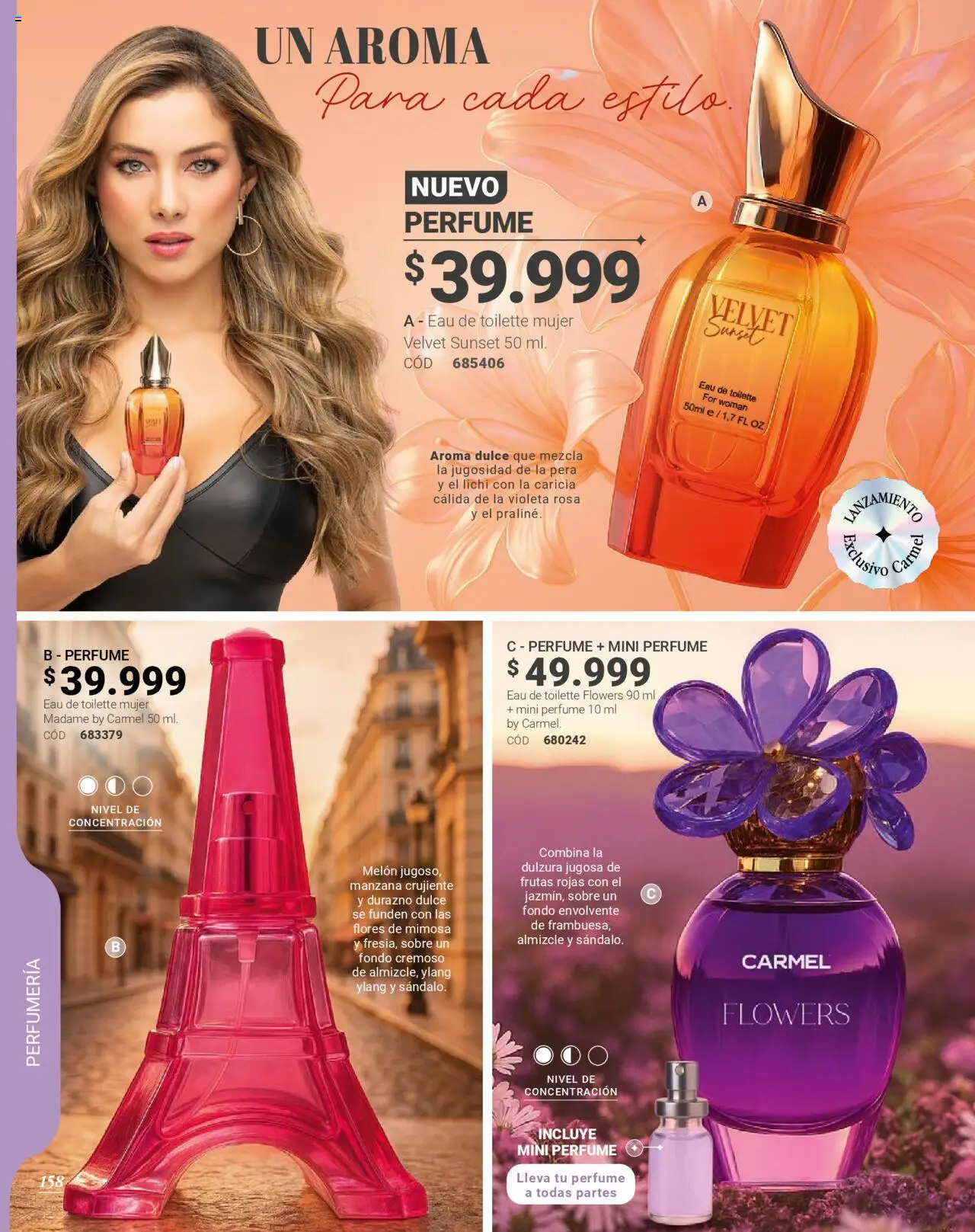 Carmel revista - valida desde el 25.09.2025 | Página: 160 | Productos: Manzana, Eau de toilette, Durazno, Pera