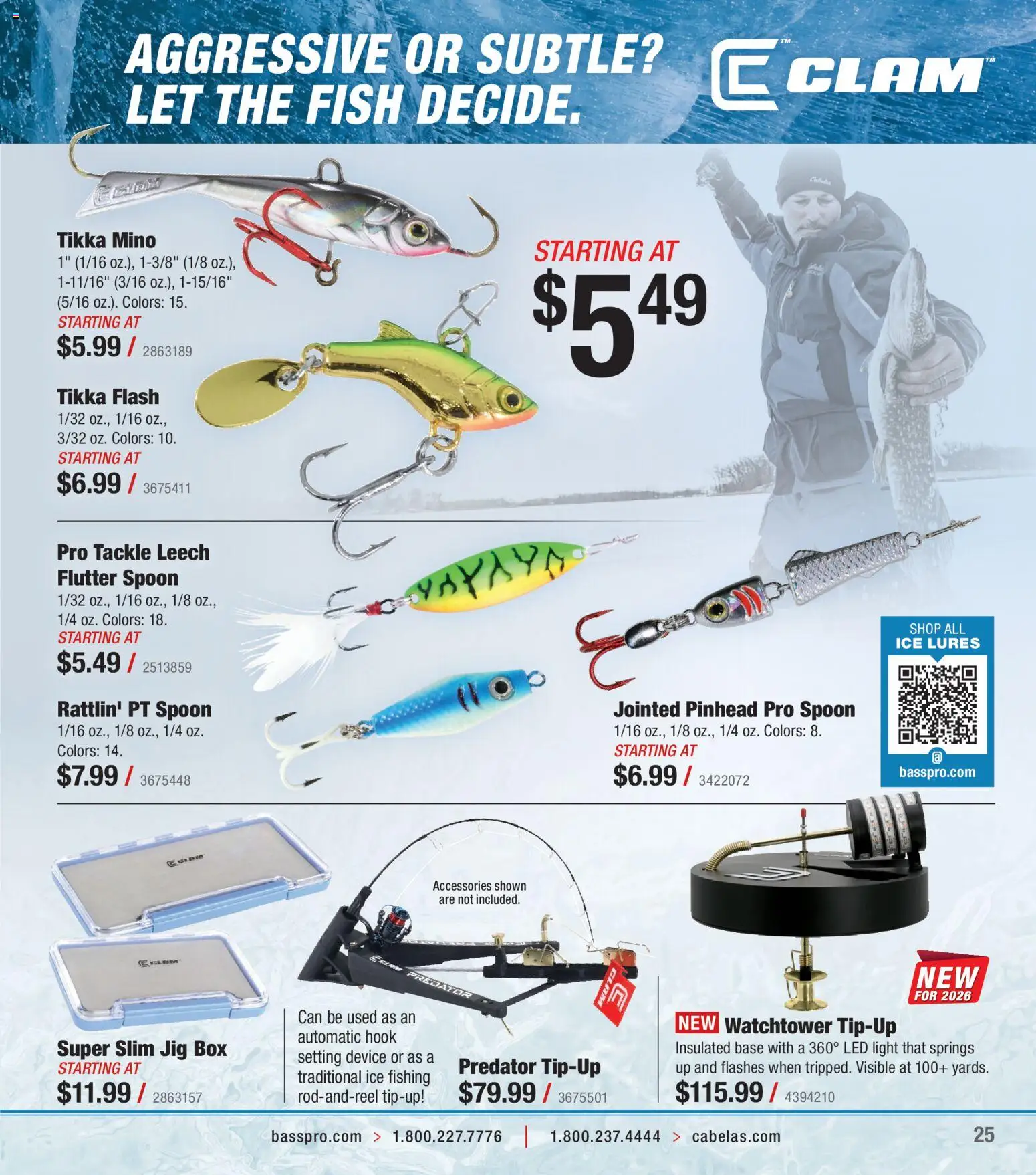 Cabela's Ice Fishing 25 - valid from 01.11.2025 | Page: 25 | Products: Box, Hook, Fish