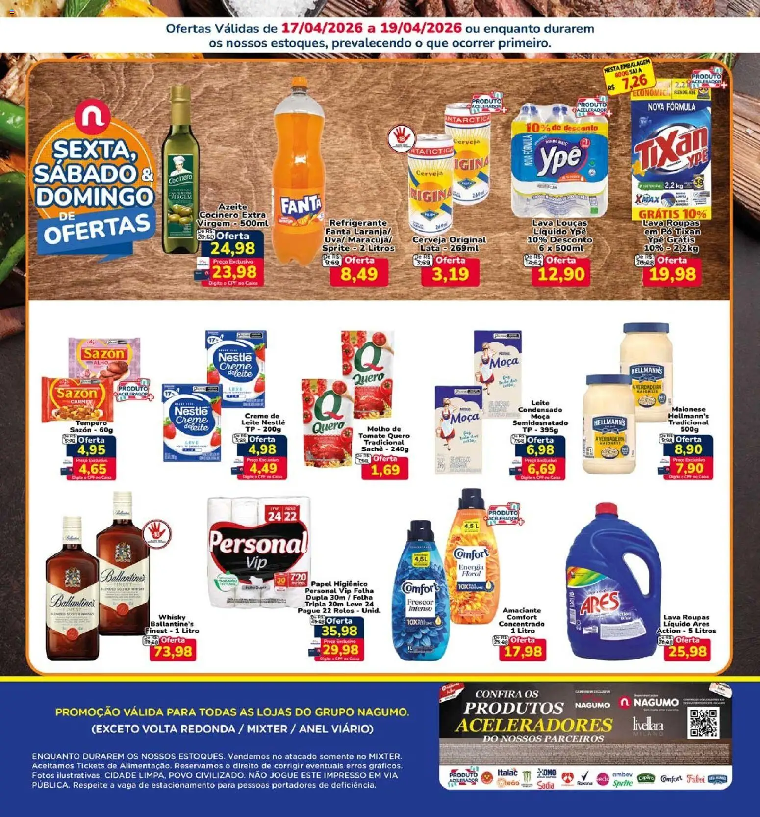 Nagumo Folheto - válido de 17.04.2026 | Página: 2 | Produtos: Alho, Fanta, Whisky, Leite condensado