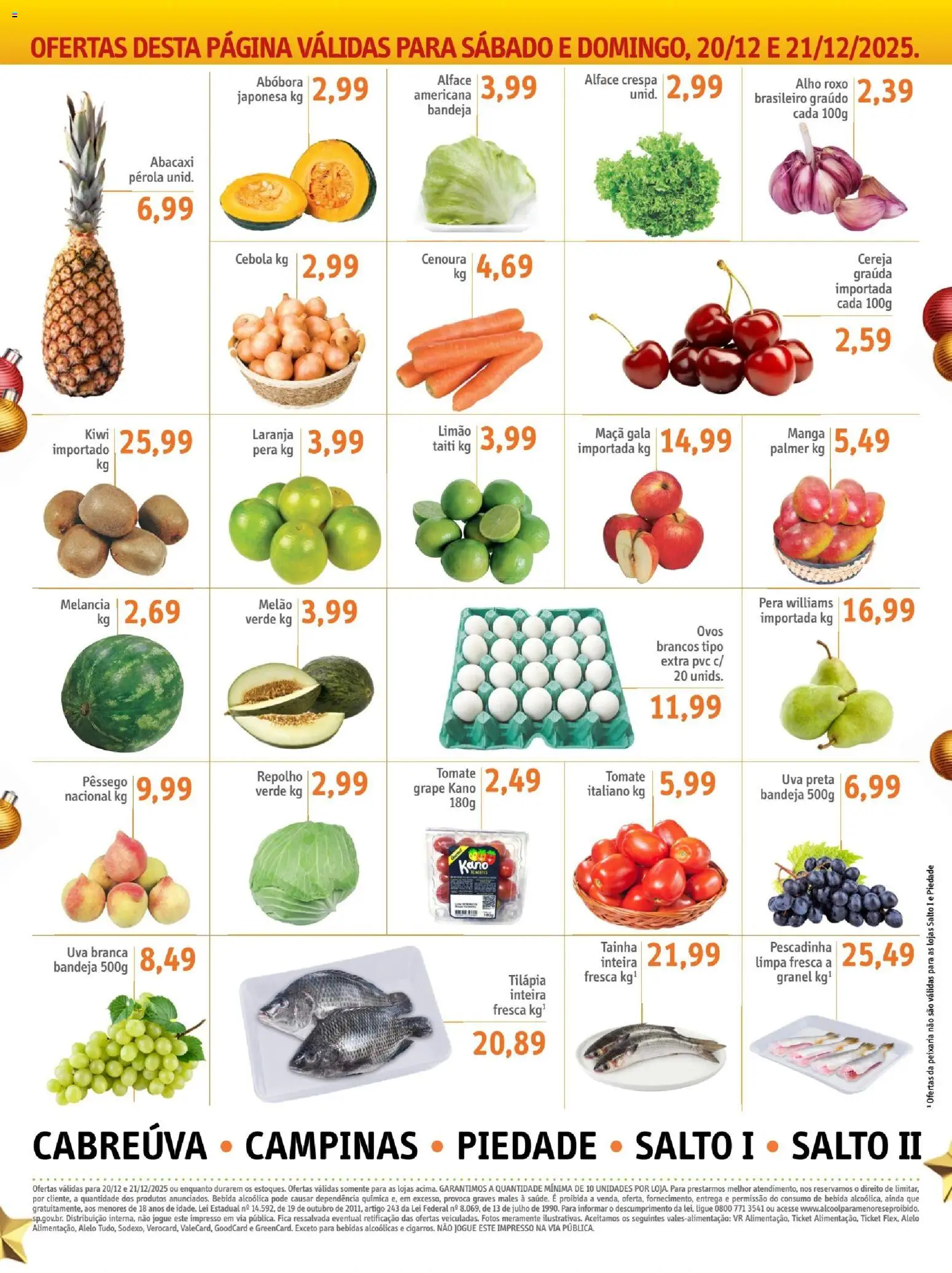 Sonda Folheto - válido de 19.12.2025 | Página: 6 | Produtos: Melão, Cereja, Abóbora, Tilápia