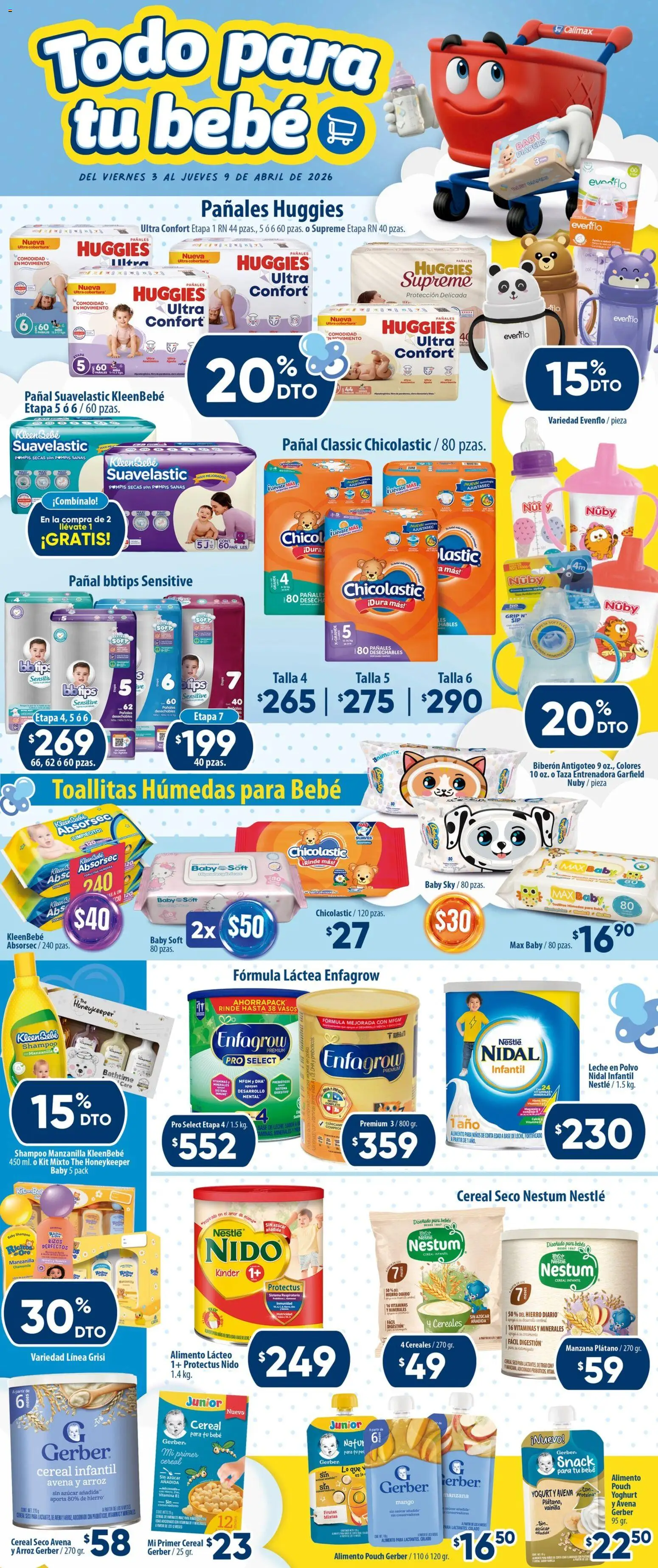Nuevas ofertas de Calimax válidas en toda la República Mexicana desde el 03.04.2026. ¡Encuentra las mejores ofertas en Calimax folleto Tijuana! | Página: 4 | Productos: Azúcar, Manzana, Leche, Pañales