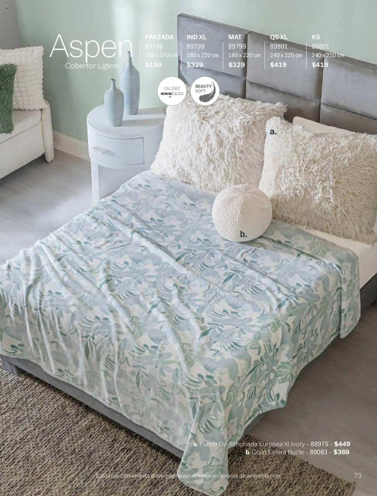 Nuevas ofertas de Vianney válidas en toda la República Mexicana desde el 15.08.2025. ¡Encuentra las mejores ofertas en Vianney - Catálogo Invierno! | Página: 75 | Productos: Cobertor, Funda, Funda de almohada, Almohada