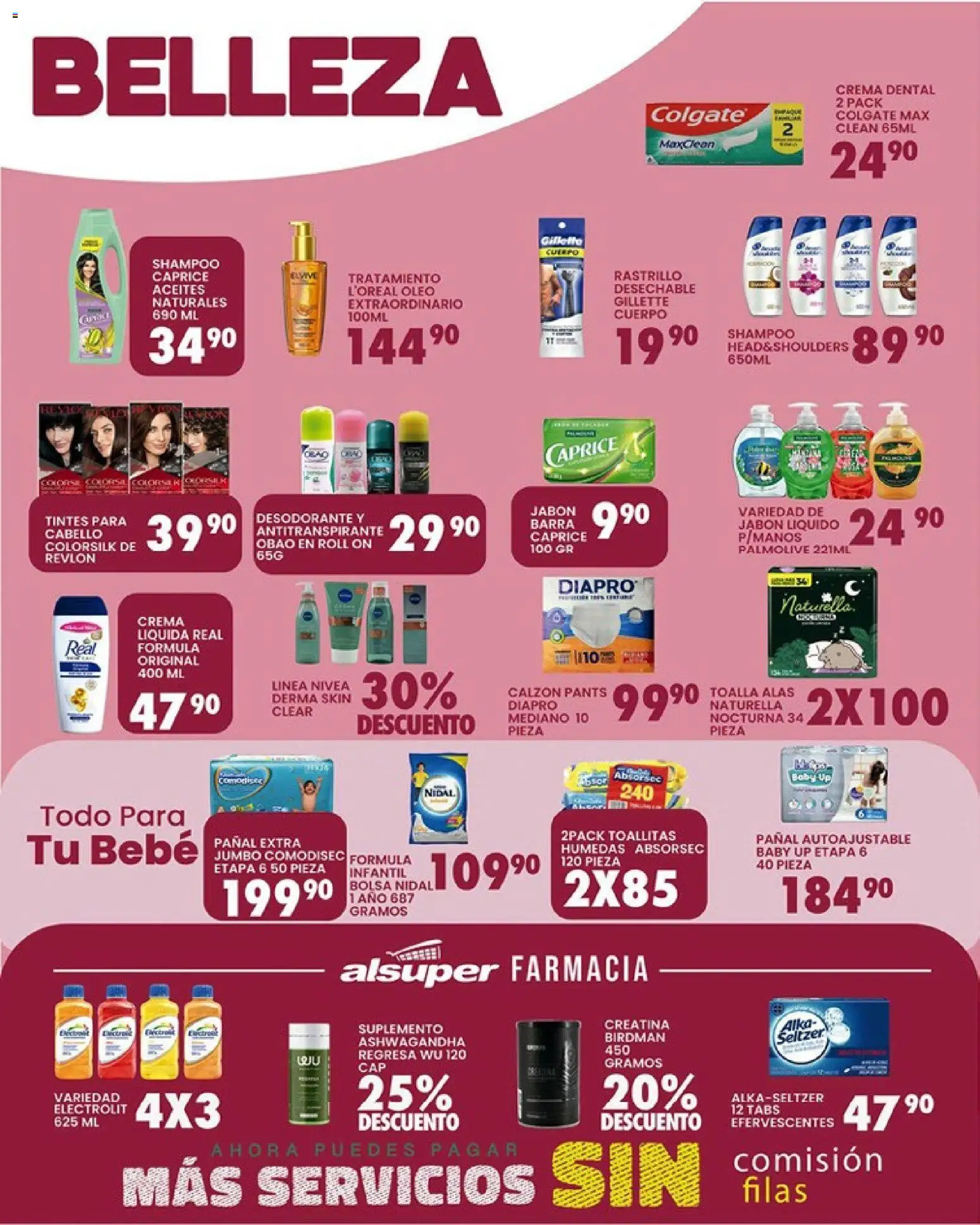 Nuevas ofertas de Alsuper válidas en toda la República Mexicana desde el 27.03.2026. ¡Encuentra las mejores ofertas en Alsuper folleto Casas Grandes! | Página: 4 | Productos: Antitranspirante, Rastrillo, Toallitas húmedas, Toalla