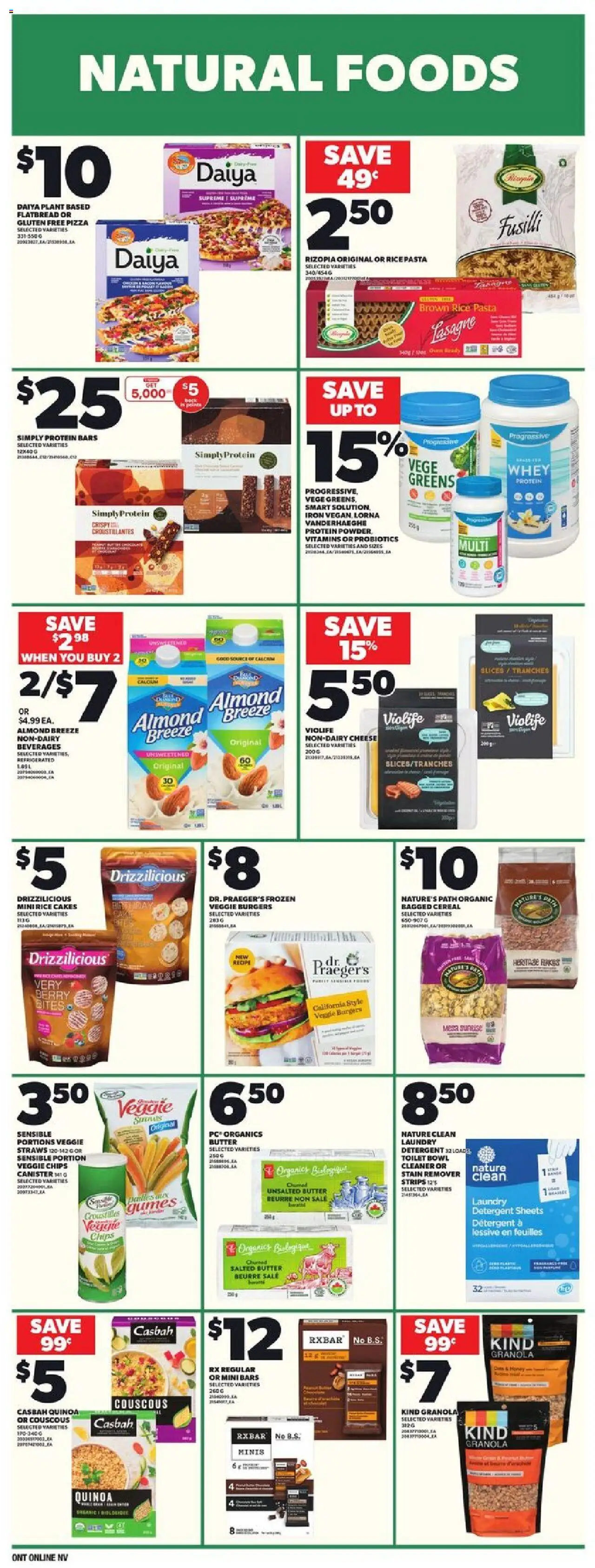 Loblaws flyer valid from 21.08.2025 | Page: 14 | Products: Pasta, Detergent, Butter, Cheese