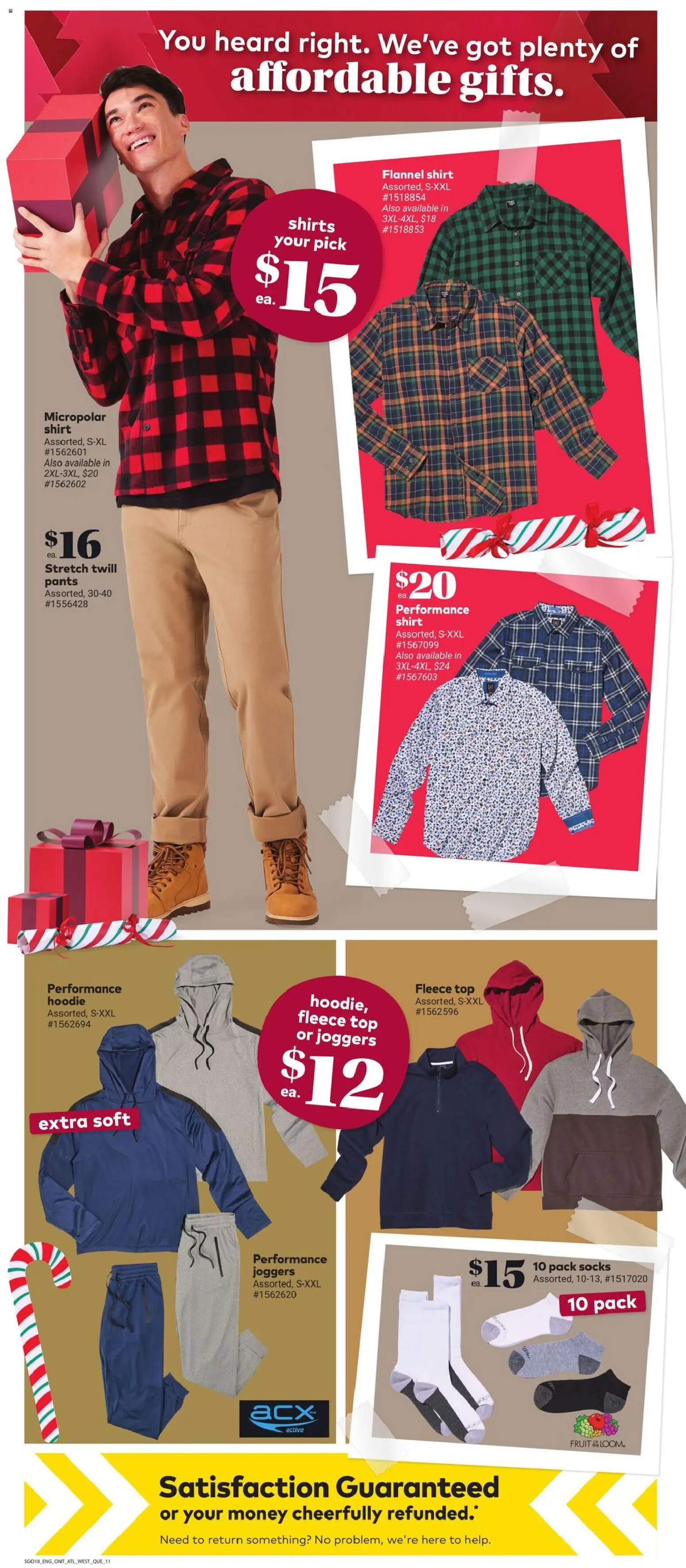 Giant Tiger flyer valid from 03.12.2025 | Page: 13 | Products: Shirt, Hoodie, Pants, Socks