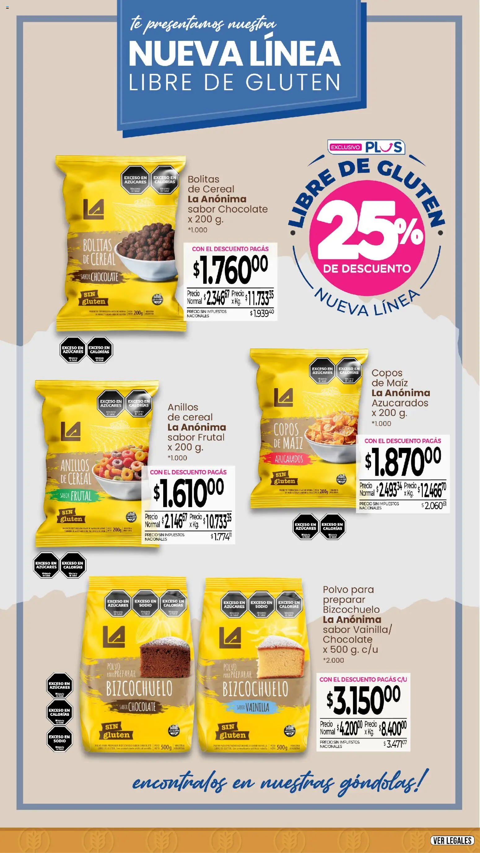 La Anonima - catalogos-masivos - libre-gluten │ válido desde el 30.10.2025 | Página: 4 | Productos: Copos, Harina, Polvo, Chocolate