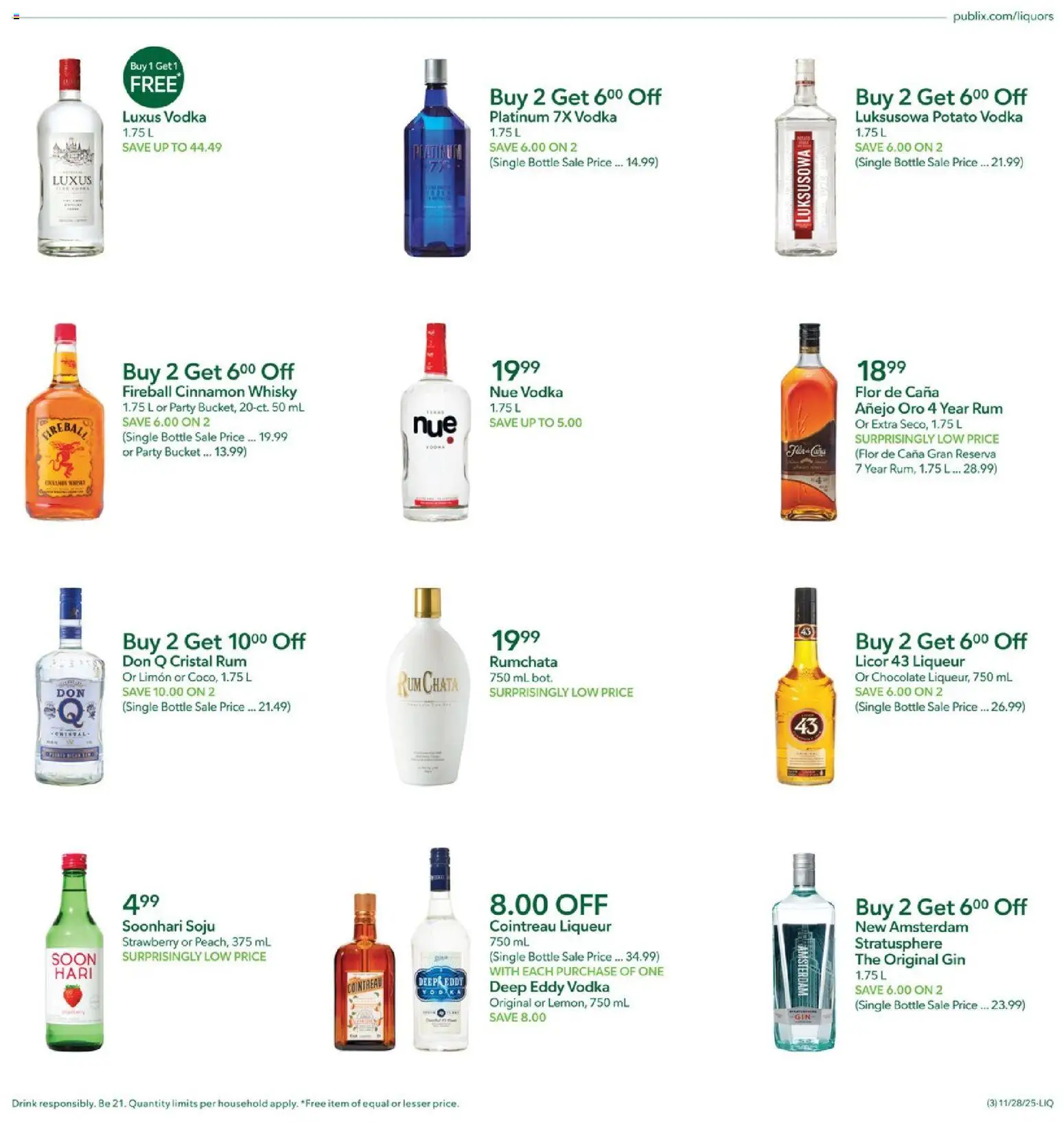 Publix Liquor - valid from 28.11.2025 | Page: 3 | Products: Chocolate, Gin, Vodka