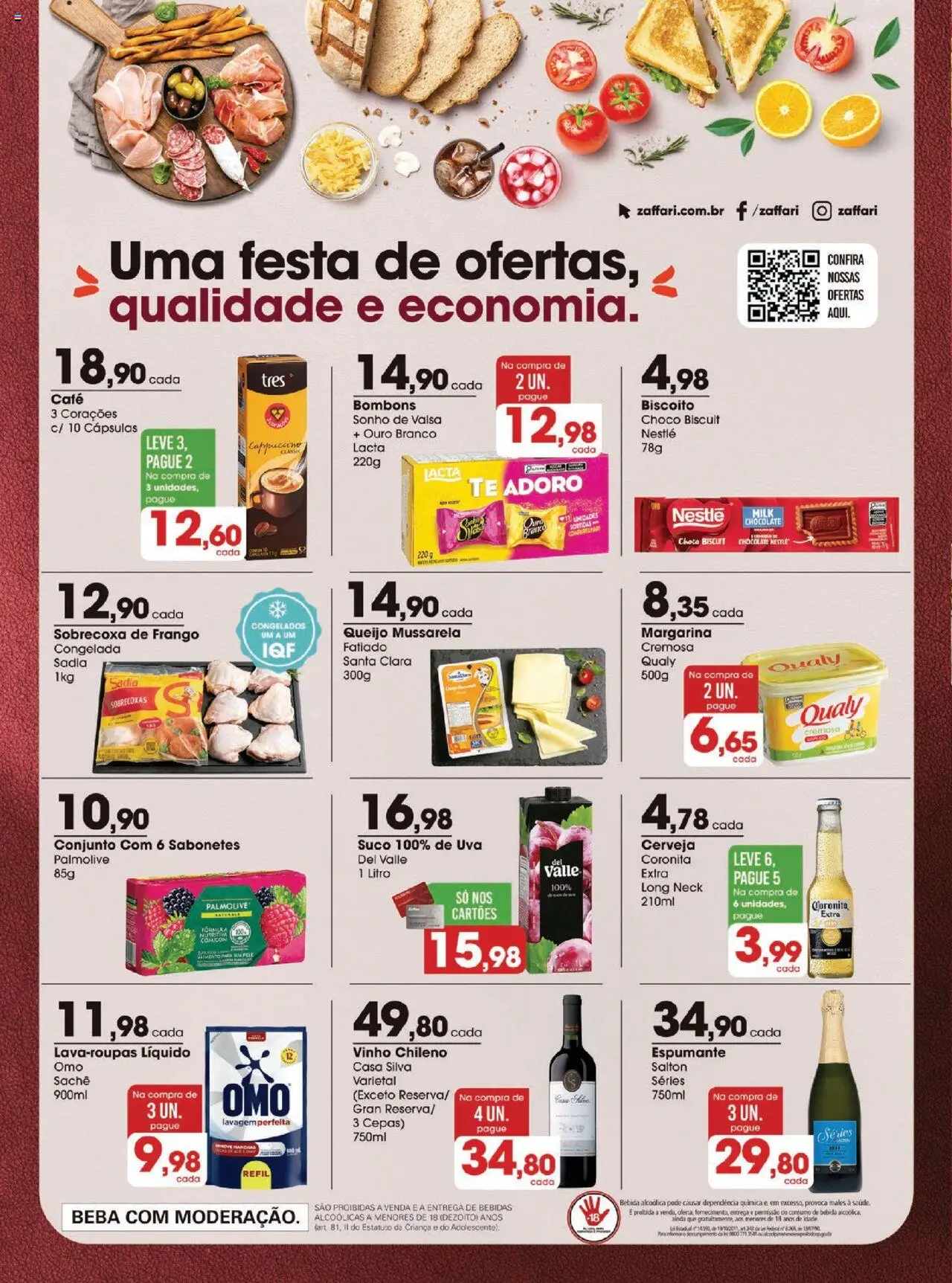 Zaffari Folheto - válido de 07.10.2025 | Página: 16 | Produtos: Chocolate, Suco, Cerveja, Margarina