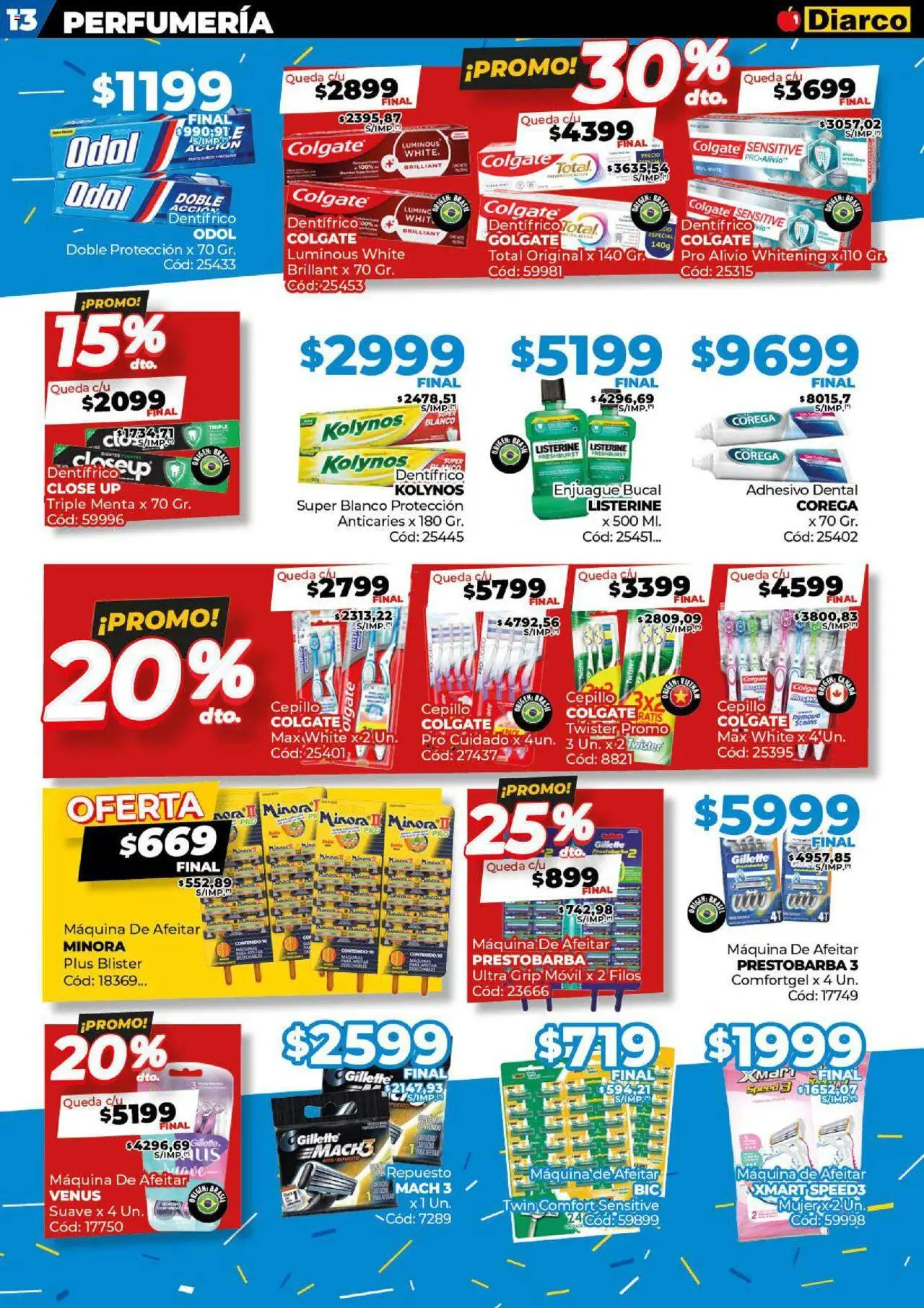 Diarco ofertas │ válido desde el 09.06.2025 | Página: 13 | Productos: Movil, Maquina de afeitar, Cepillo, Enjuague bucal