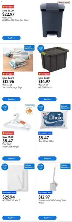 Walmart flyer valid from 11.09.2025 | Page: 9 | Products: Brush, Pillow, Coat hanger, Coat