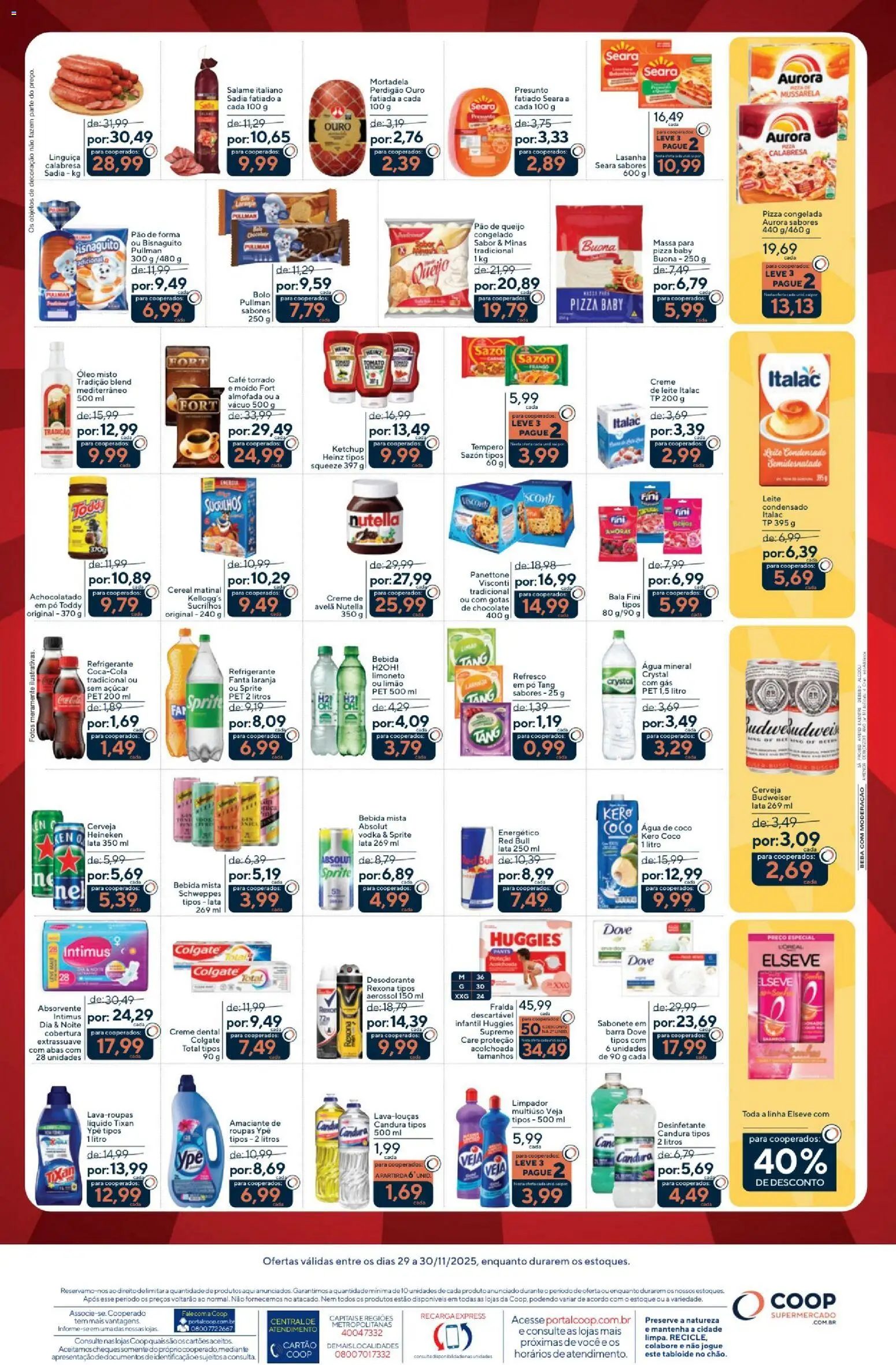 Coop Folheto - válido de 29.11.2025 | Página: 2 | Produtos: Linguiça, Pão de forma, Refrigerante, Amaciante