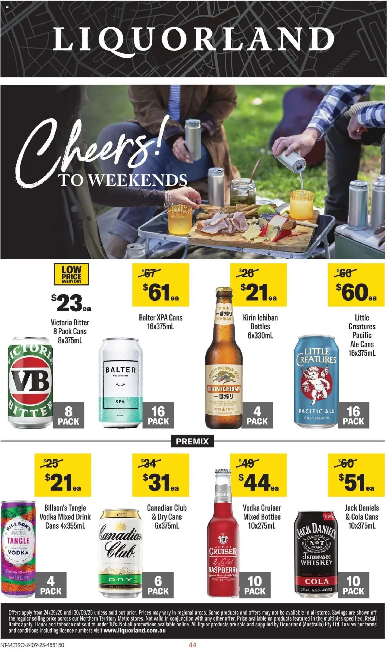 Coles catalogue - valid from 24.09.2025 | Page: 44 | Products: Beer, Vodka, Raspberry, Press