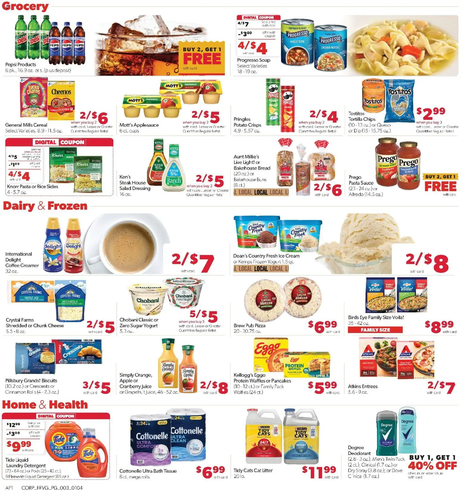 Family Fare Weekly Ad - MI - valid from 04.01.2026 | Page: 3 | Products: Bath, Pasta, Sauce, Sugar