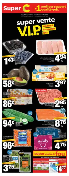 Preview of Super C weekly flyer / circulaire from shop Super C valid from 20.11.2025