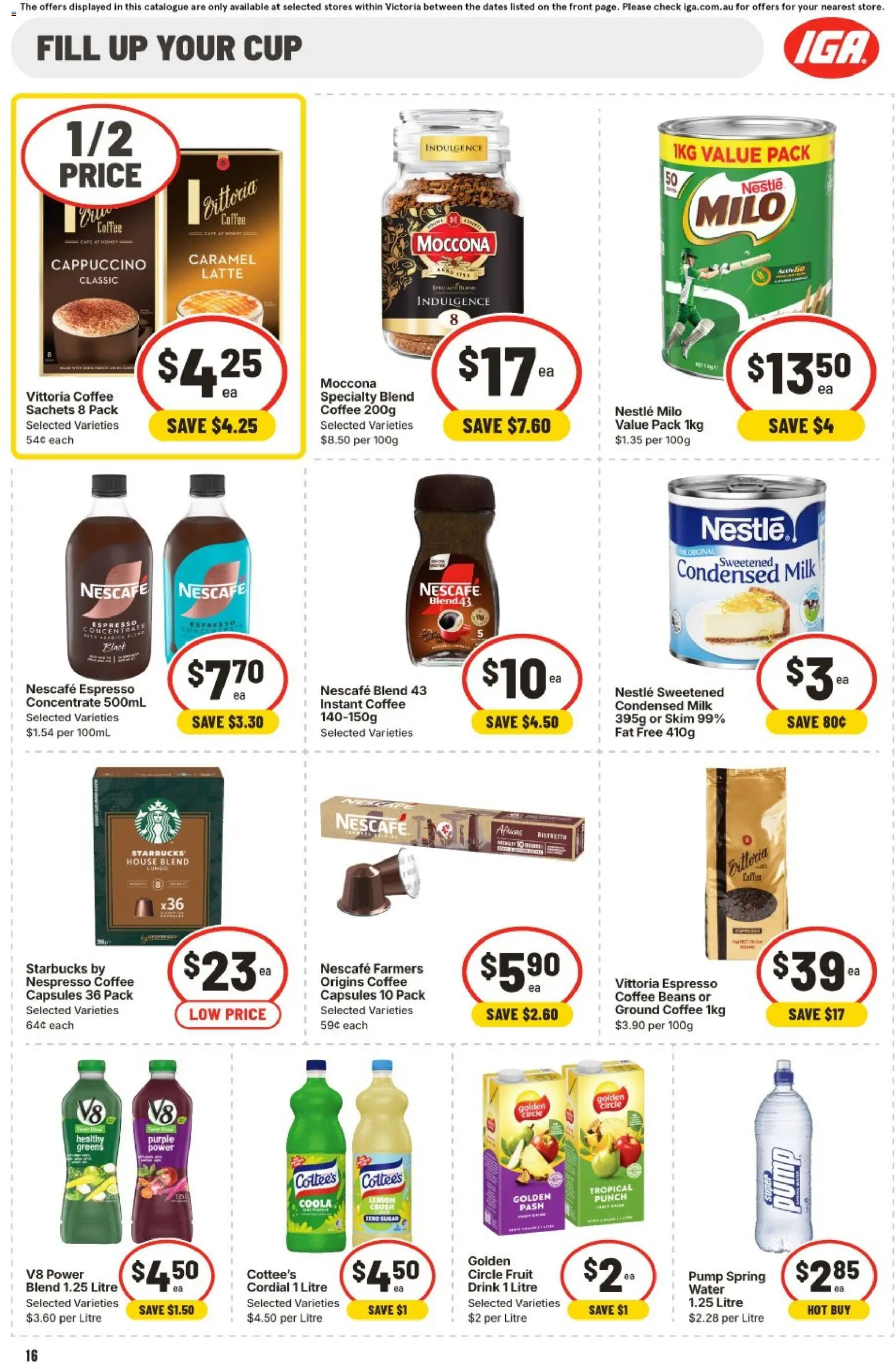IGA catalogue - valid from 24.12.2025 | Page: 19 | Products: Milk, Coffee, Sugar, Lemon