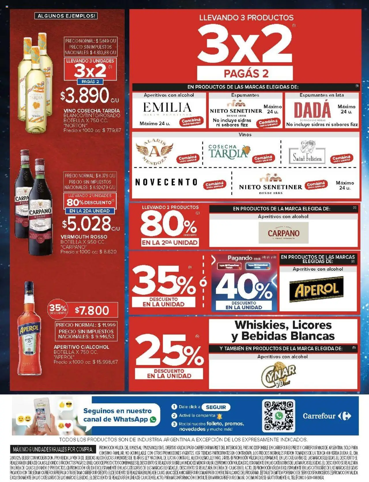 Carrefour Market catálogo - Corrientes │ válido desde el 10.09.2025 | Página: 8 | Productos: Teléfono, Carpa, Botella, Vino