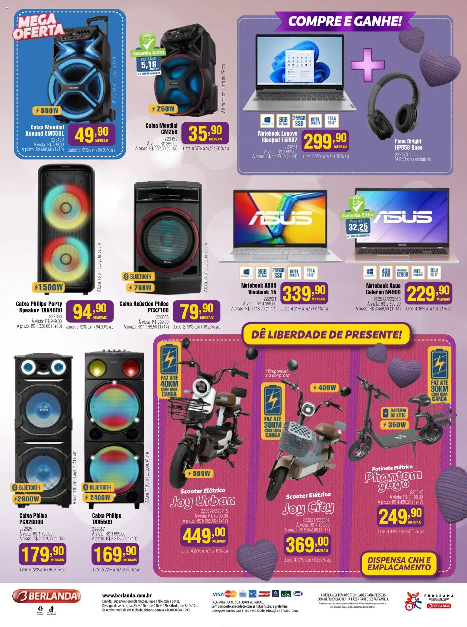 Berlanda Folheto - válido de 27.04.2026 | Página: 23 | Produtos: Notebook, Caixa acústica, Caixa, Bateria
