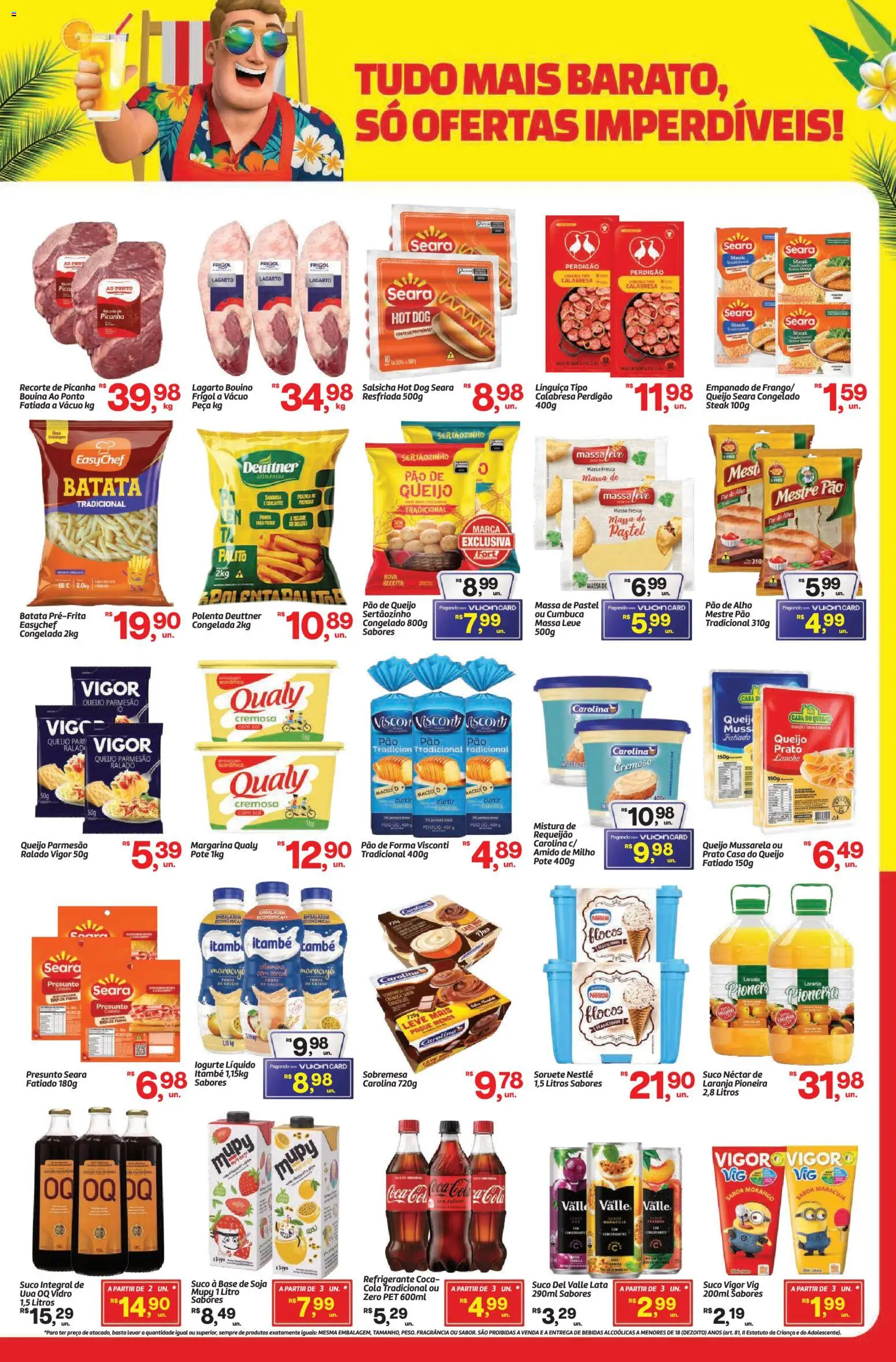 Fort Atacadista Folheto - válido de 16.02.2026 | Página: 3 | Produtos: Pao de alho, Picanha, Suco, Cálcio
