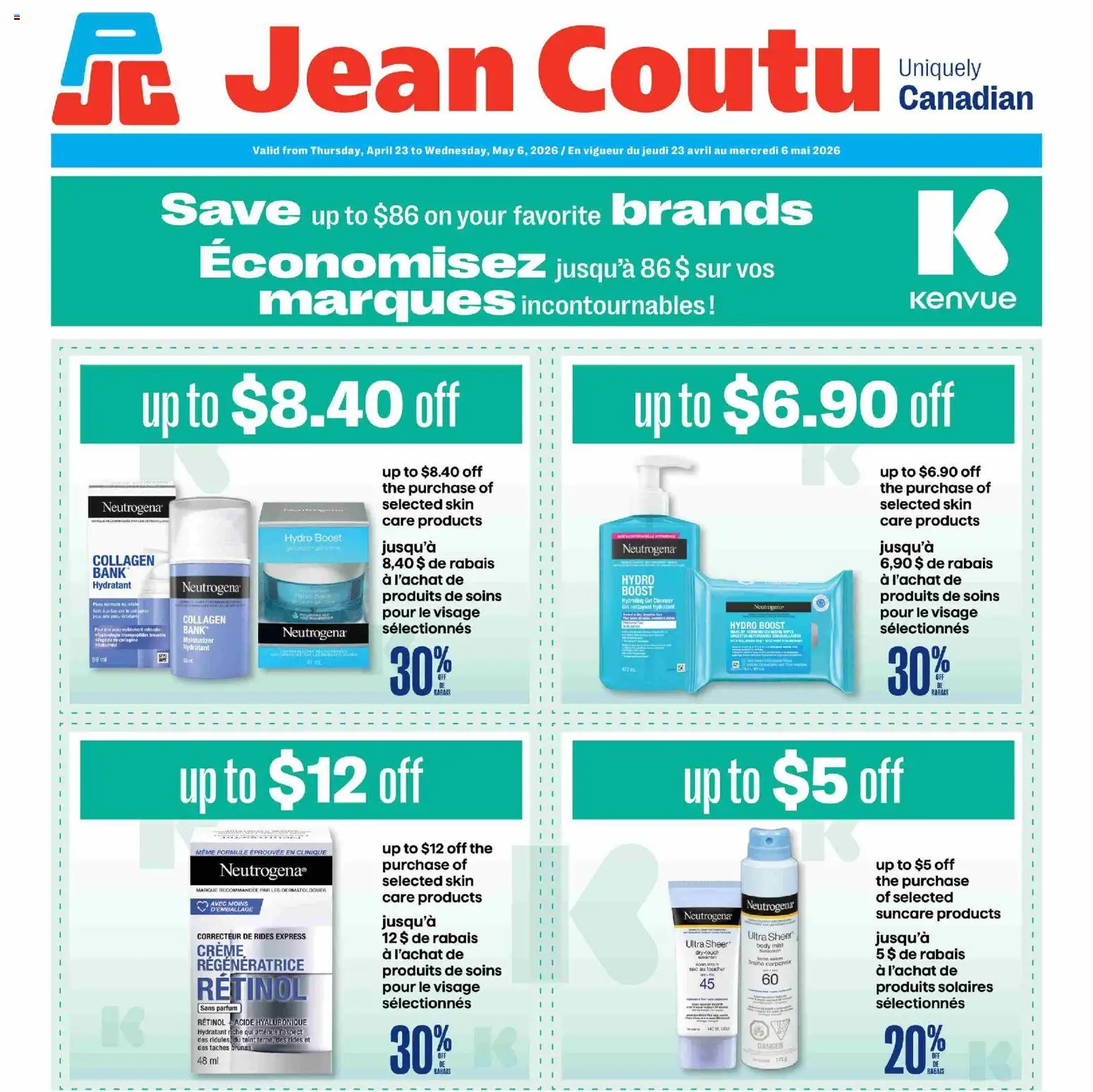 Jean Coutu flyer valid from 23.04.2026 | Page: 1