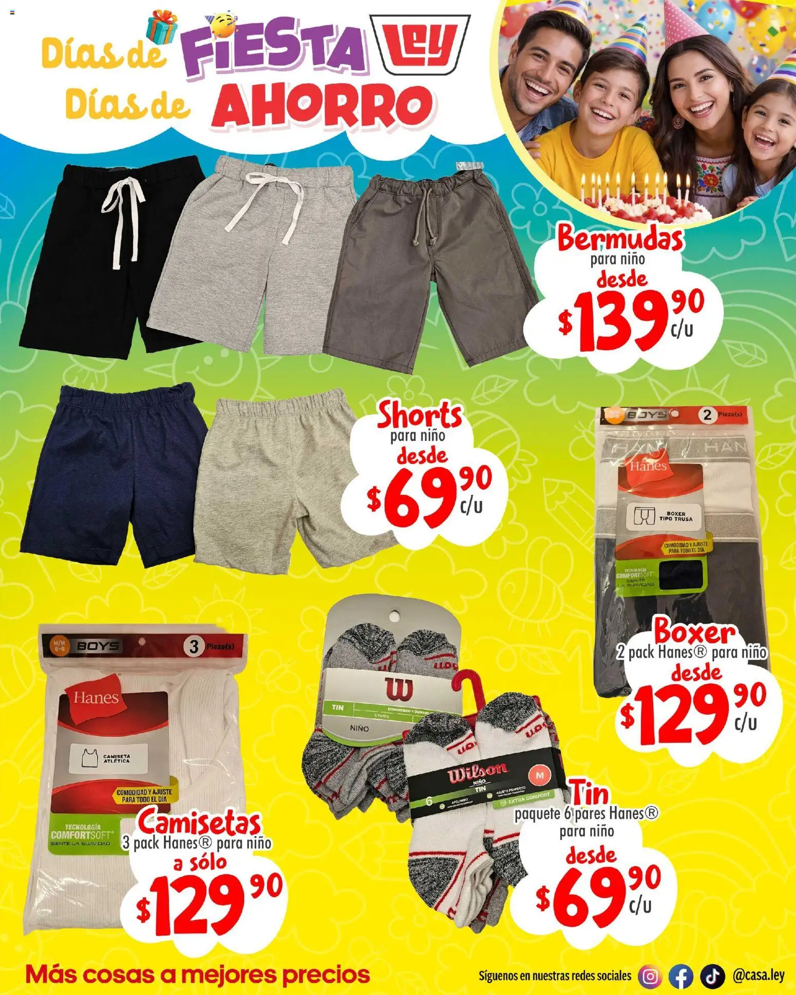 Nuevas ofertas de Casa Ley válidas en toda la República Mexicana desde el 26.04.2026. ¡Encuentra las mejores ofertas en Casa Ley folleto Casa Ley folleto Frontera suple Dia del Niño! | Página: 16 | Productos: Bermudas