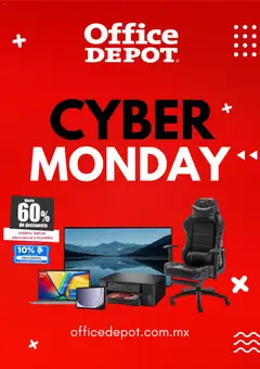 Vista previa de Office Depot Cyber Monday, nuevo folleto de la tienda, válido en México a partir del 01.12.2025