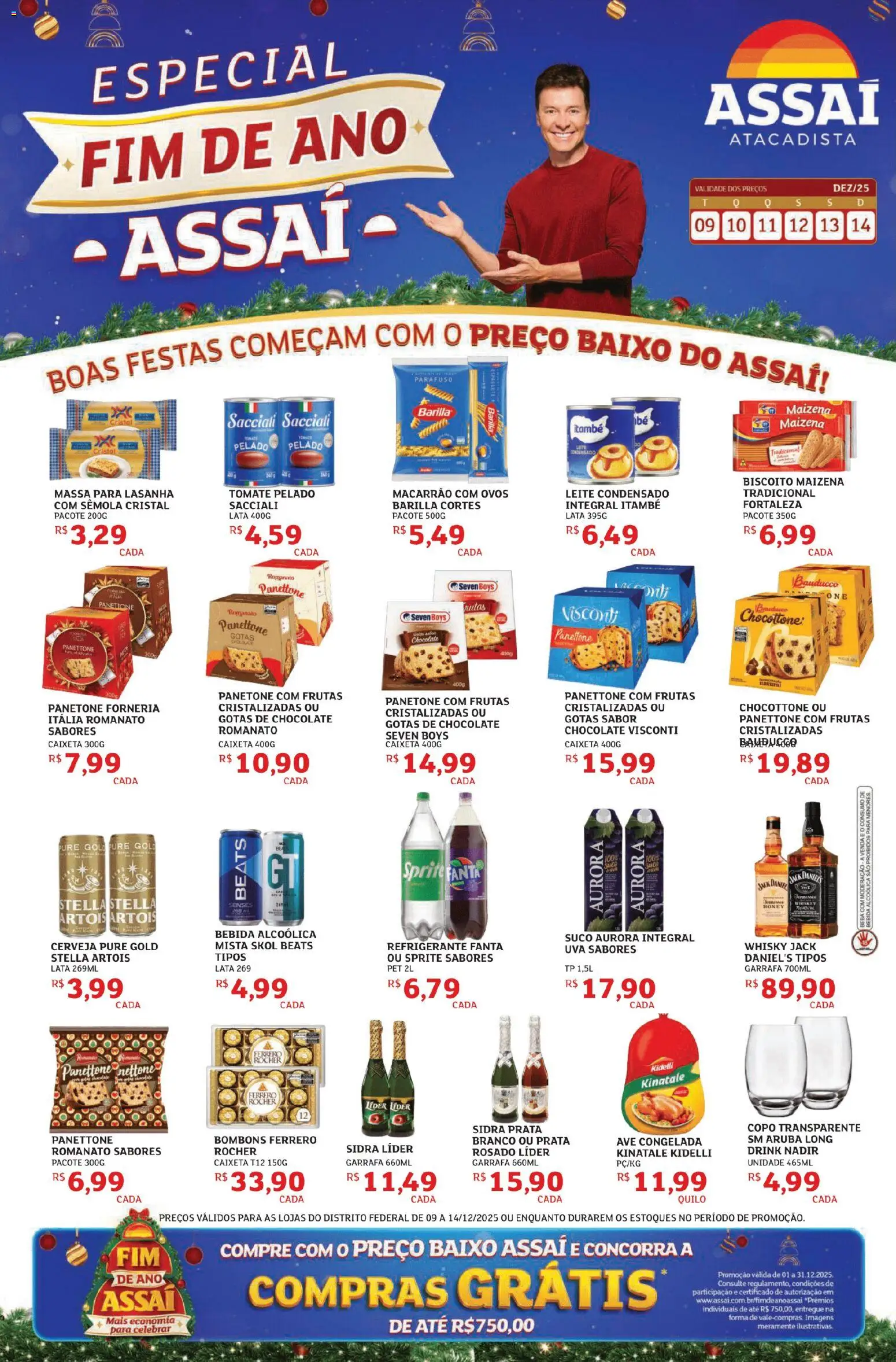 Assaí Atacadista Folheto - válido de 09.12.2025 | Página: 1 | Produtos: Leite, Massa, Lasanha, Bebida
