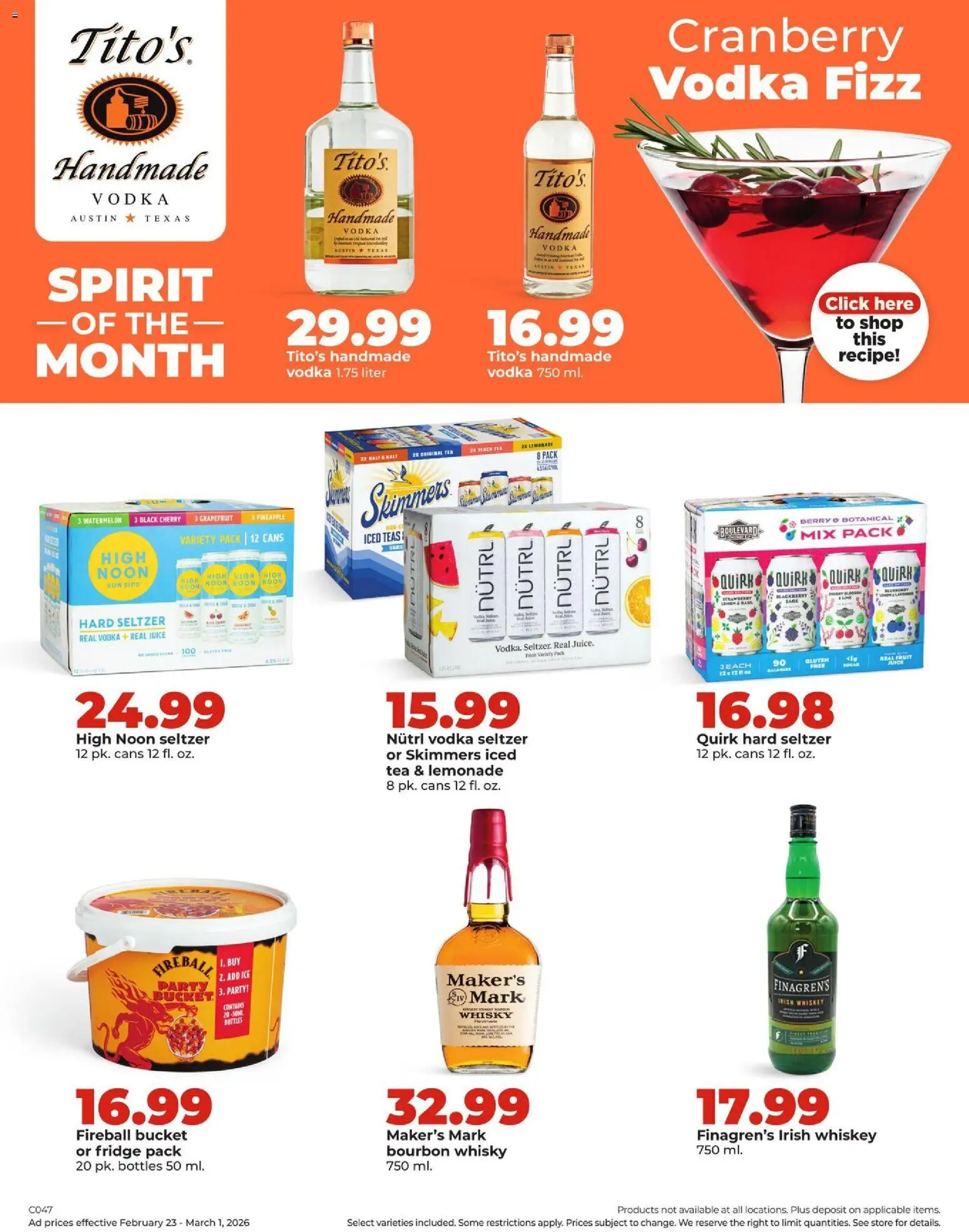 HyVee Weekly Ad - valid from 23.02.2026 | Page: 38 | Products: Juice, Bourbon, Lemon, Watermelon