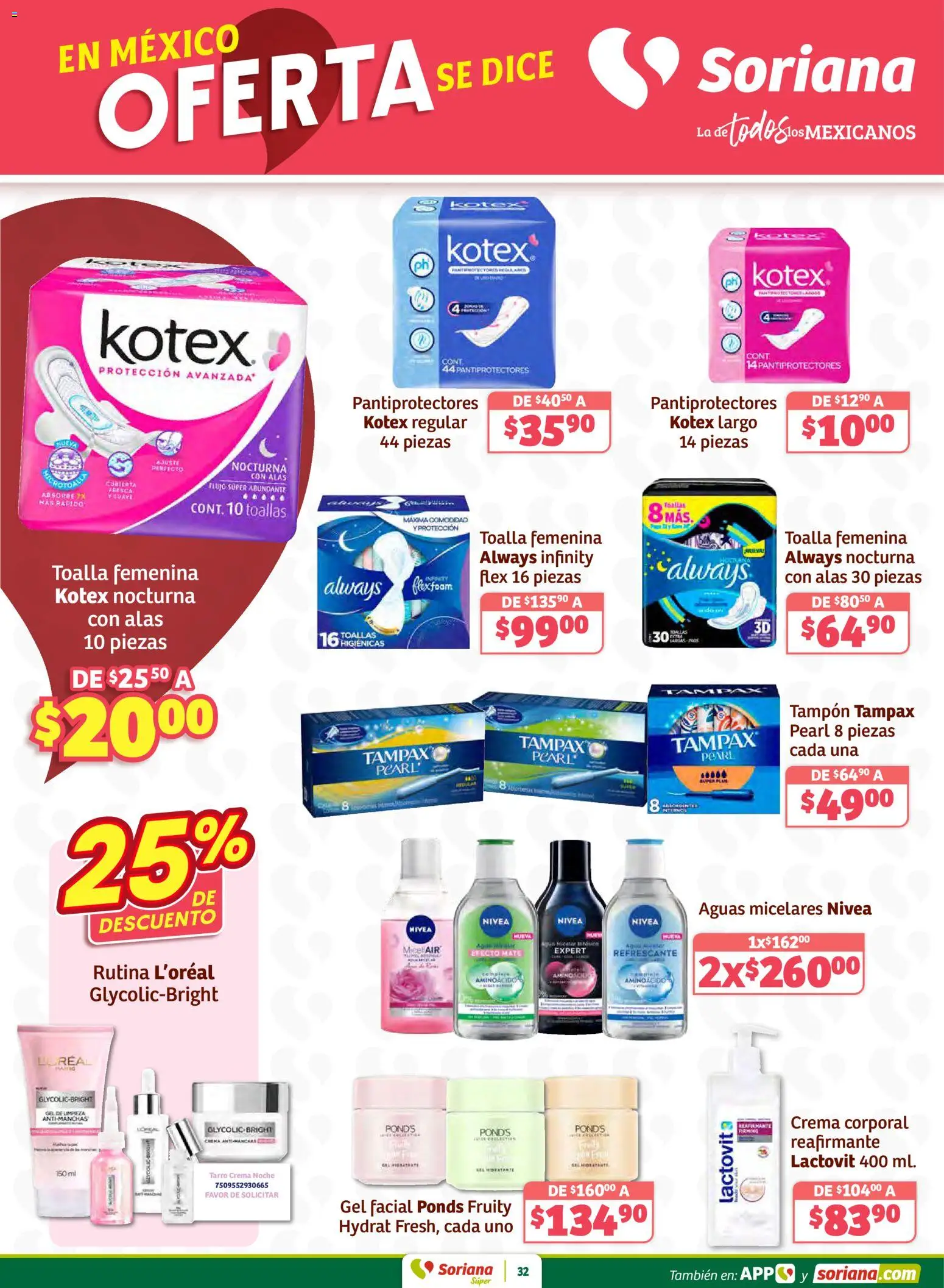 Nuevas ofertas de Soriana válidas en toda la República Mexicana desde el 30.01.2026. ¡Encuentra las mejores ofertas en Soriana - Preciazazaso Súper: Frontera Chia, Q. Roo! | Página: 32 | Productos: Crema, Toalla, Mate, Crema corporal