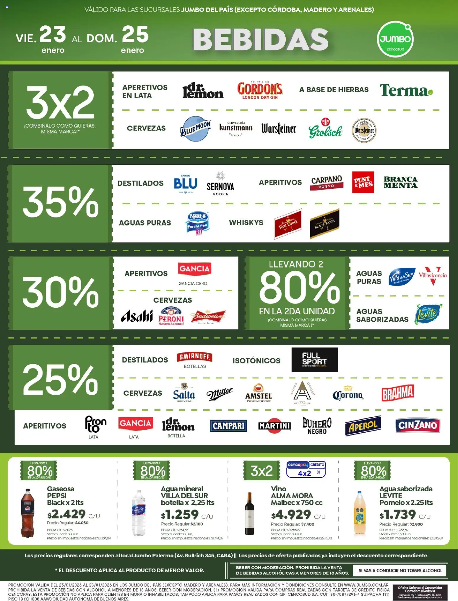 Jumbo - Ofertas | Córdoba │ válido desde el 23.01.2026 | Página: 5 | Productos: Vodka, Agua, Cerveza, Agua saborizada