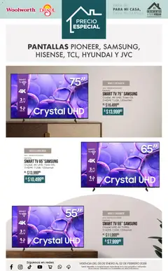 Vista previa de Del Sol y Woolworth catálogo Para mí, para mi casa, para mi familia, nuevo folleto de la tienda, válido en México a partir del 08.01.2026 | Página: 34 | Productos: Usb, Pantallas