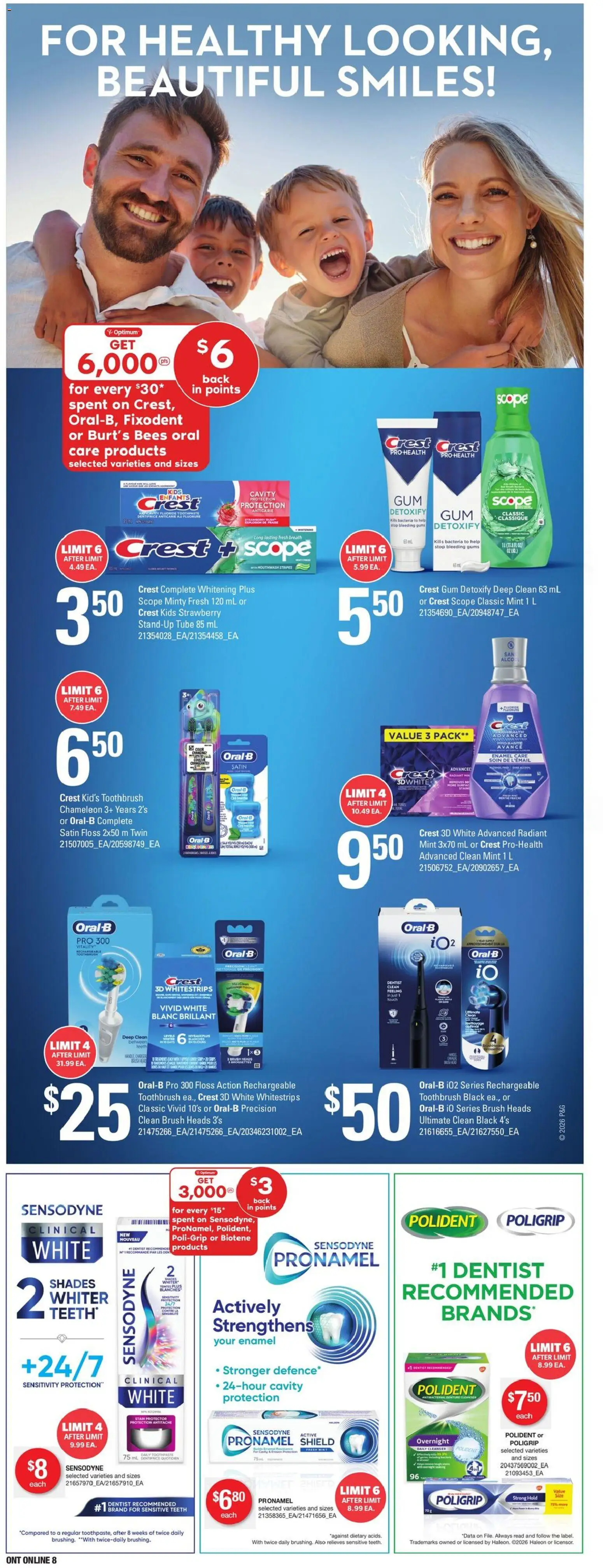 Loblaws flyer valid from 02.04.2026 | Page: 24 | Products: Brush, Toothpaste, Mouthwash