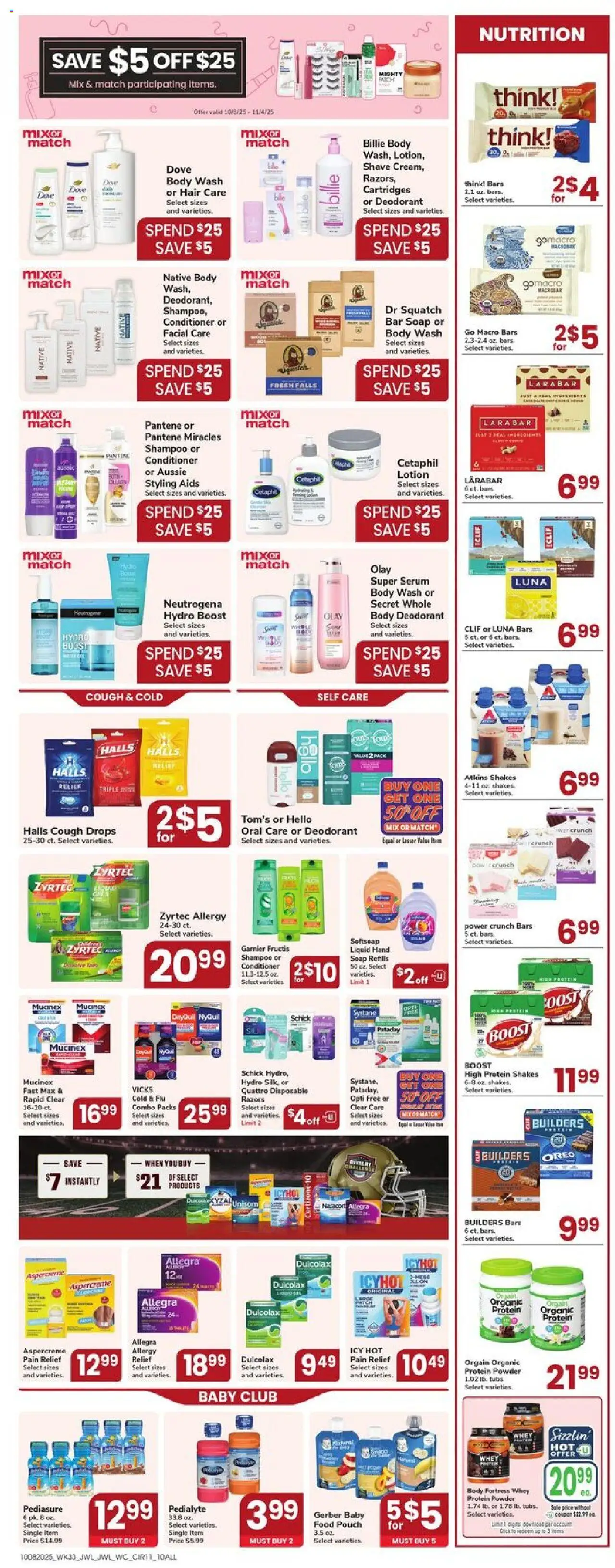 Jewel Osco Weekly Ad - IL - valid from 08.10.2025 | Page: 11 | Products: Conditioner, Soap, Bar Soap, Body Wash